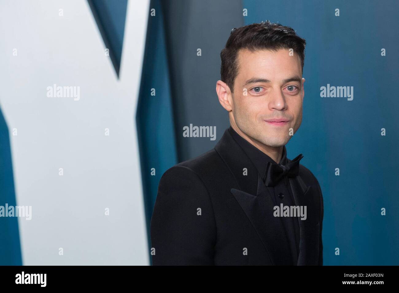Rami Malek besucht am 09. Februar 2020 die Oscar-Party der Vanity Fair im Wallis Annenberg Center for the Performing Arts in Beverly Hills, Los Angeles, USA. Weltweite Verwendung Stockfoto