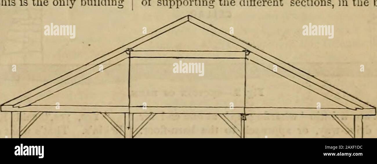 American Agriculturist, für den Betrieb, den Garten und den Haushalt. viel stärker als in Mittelposten gerahmt. Dann erhalten sie alle seitlichen Pressure und sind stark genug, um den Mangel an Klammern vollständig auszugleichen. Das Dach wird stark versteikt. Die langen Klammern unter den Traufen sind nicht zu beanstanden; eine lange Anmut ist unserer Meinung nach zwei kurze Wert. Ich habe mehrere große Scheunen auf unvoreinliche Weise gesehen. Einige haben gut geklappt, während die andere nicht den Erwartungen gerecht wurde, weil sie eine gute Konstruktion wollen. Alles in allem wurden, soweit ich weiß, sowohl Rahmen als auch Stangen verwendet, das heißt, sie sind es Stockfoto