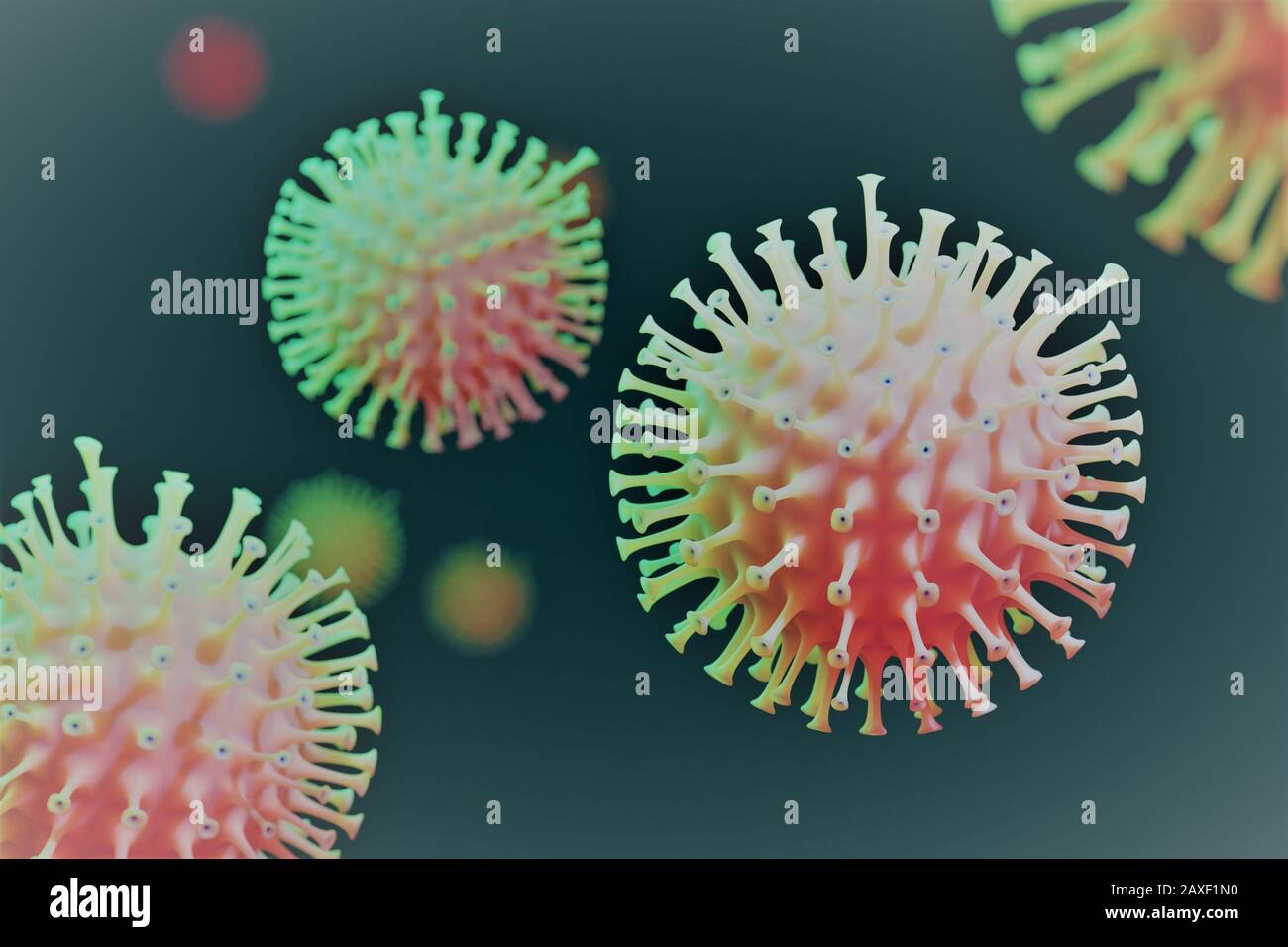 Künstler Eindruck von Corona Virus 3d 3d Darstellung 3d Abbildung Stockfoto