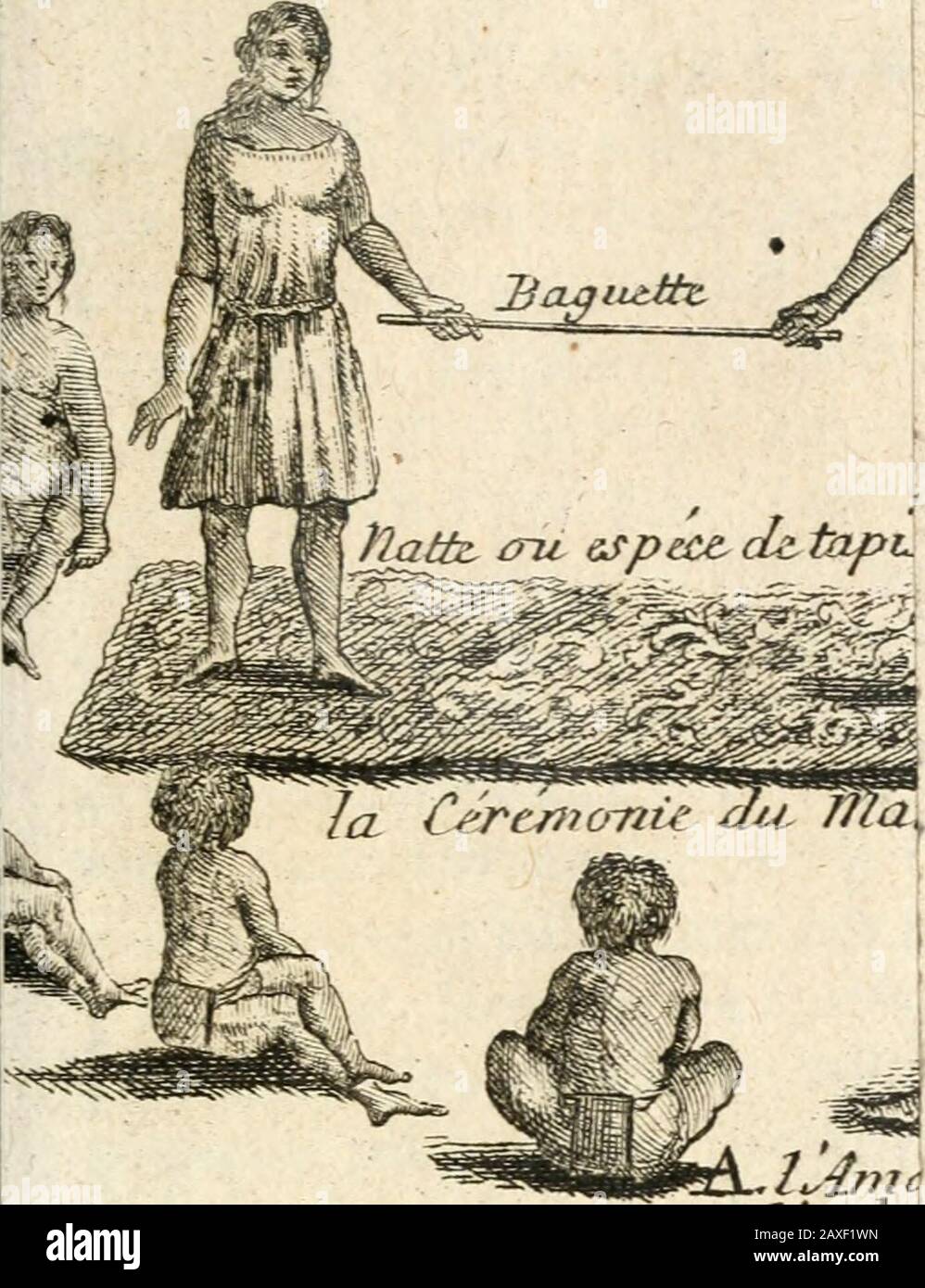 Voyages du baron de Lahontan dans l'Amérique Septentrionale, qui contiennent une Rélation des différens peuples qui y habitent ..l'avantage que l'Angleterre peut retirer de ce païs, étant en guerre avec la France .. . cen eft fait; le5, Grand Efprit tft content^ mesfteres, prc-5, n on s Courage. Il faut remarquer que les Femmes lui Font aufli des Harangues ordinairementquand le soleil fe Levé , en préiVntant leursen Fans à cet Aftre. Les Guerriers forteritaiiûi du-Village lorfquil tft prêt à fe cou-cher pourdanïer la danfe duGrand Efprir" 'Cependant il NY a ni jour , ni tems fix"pour les (acr Stockfoto