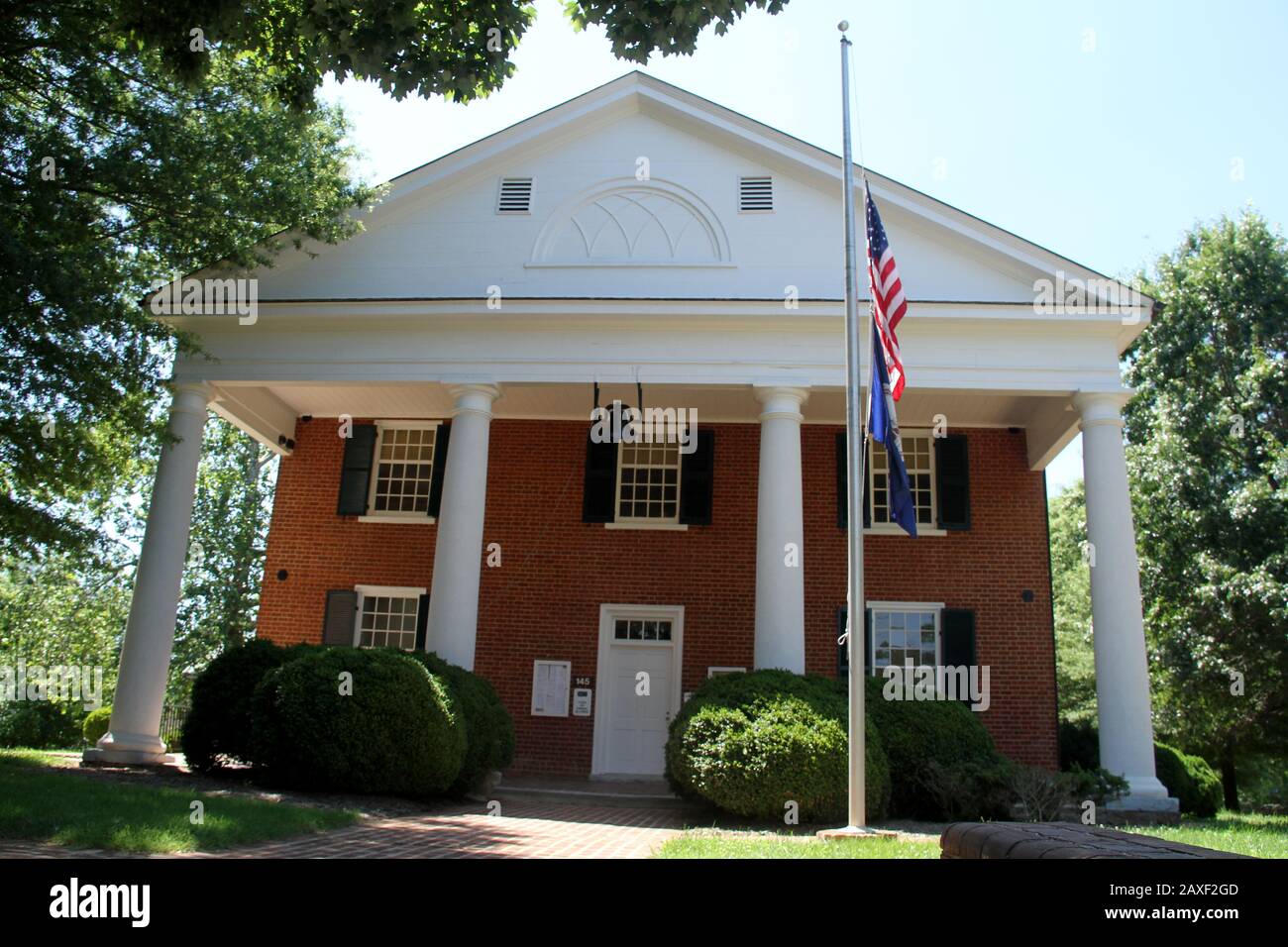 Das Charlotte County Courthouse in Charlotte Court House, VA, USA. Es wurde nach Plänen von Thomas Jefferson gebaut. Stockfoto