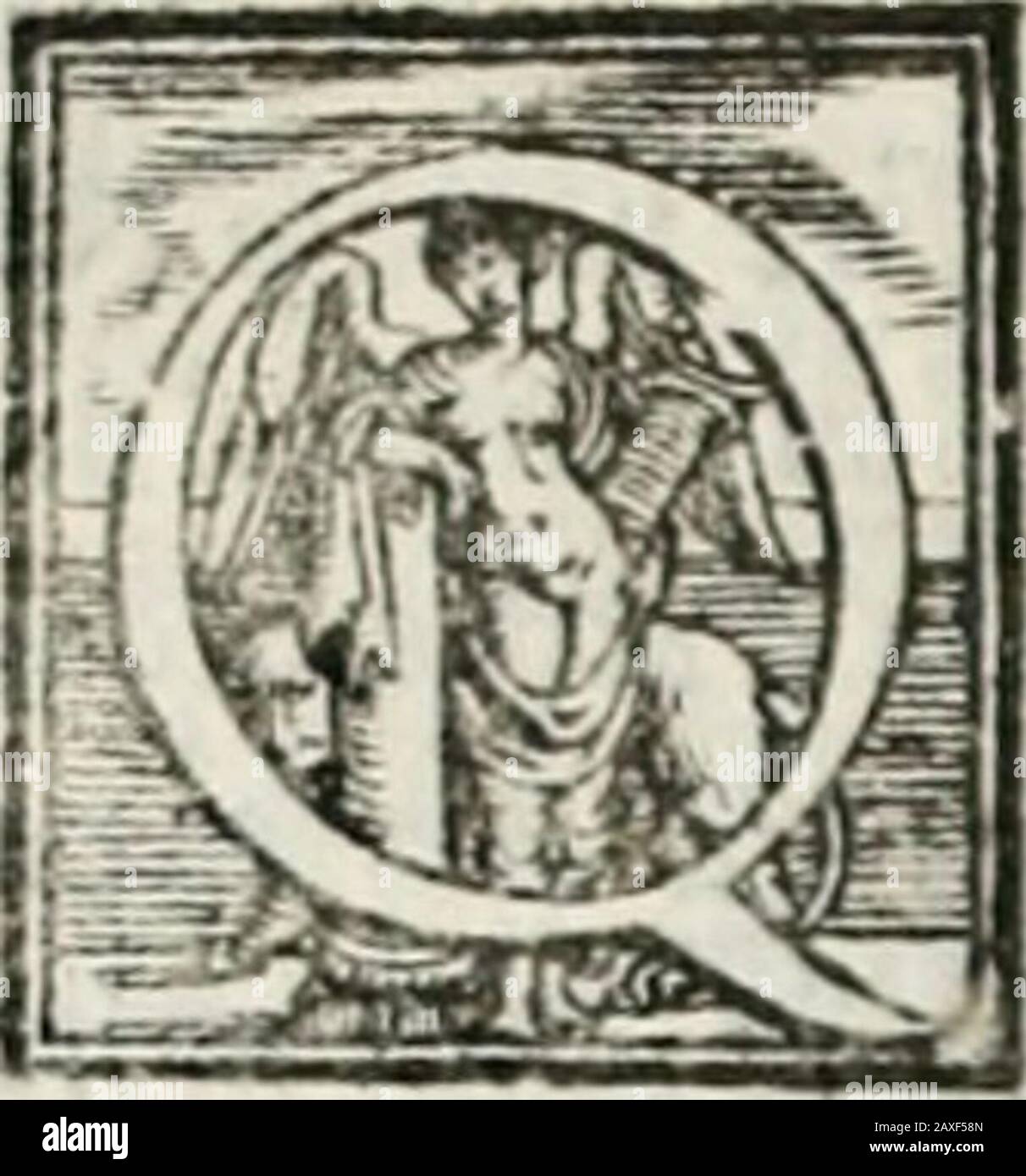 Geneologia de gli dei: i qvin deci libri. Stockfoto