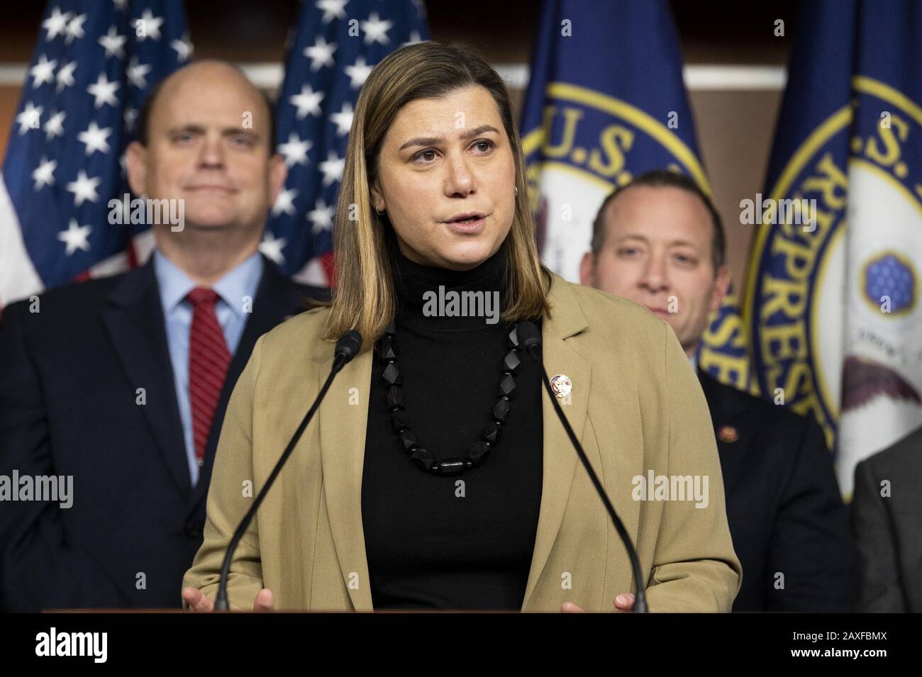 Washington, DC, USA. Februar 2020. 11. Februar 2020 - Washington, DC, Vereinigte Staaten: US-Repräsentantin ELISSA SLOTKIN (D-MI) spricht auf einer Problemlöser Caucus Pressekonferenz. Kredit: Michael Brochstein/ZUMA Wire/Alamy Live News Stockfoto