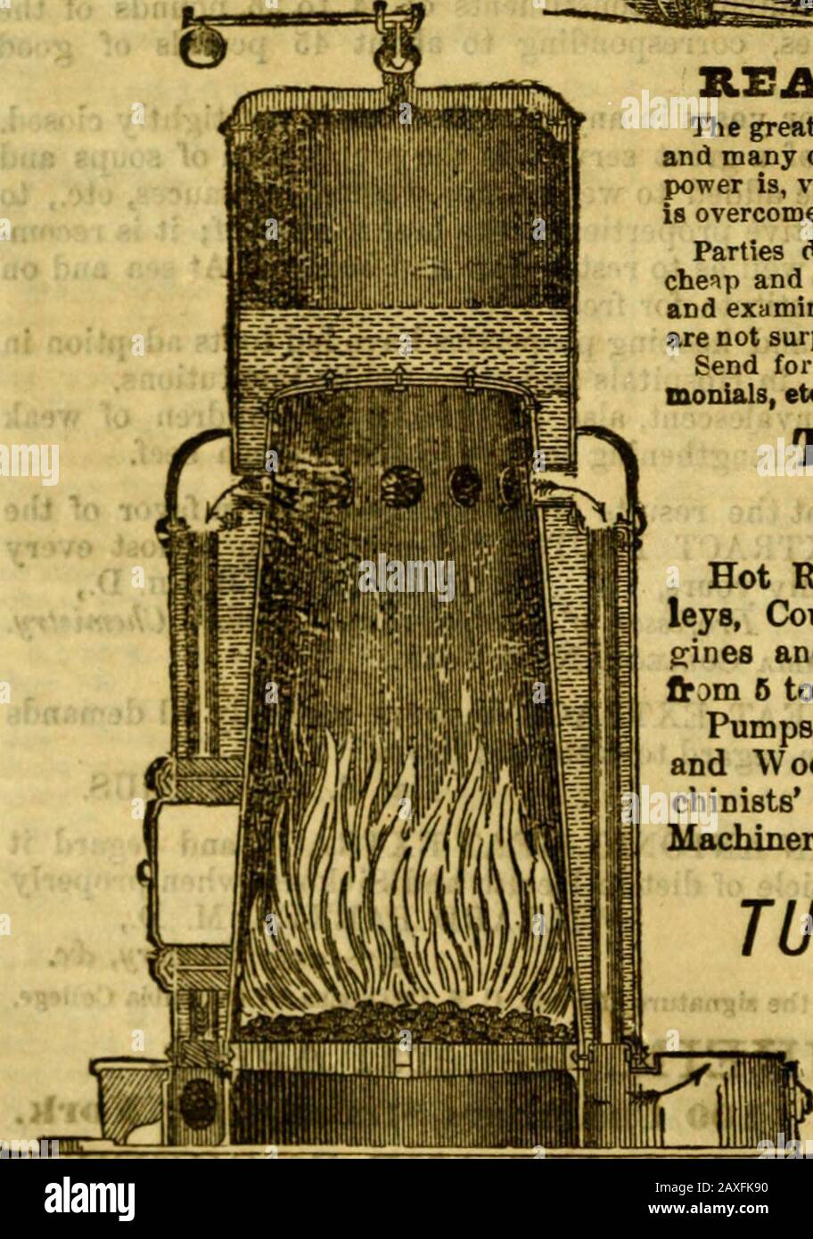 Der Tribune Almanach und das politische Register für. . WLLLARD PARKER, M. D., 41 E. 12. St., New York. Professor Chirurgie, &c CA Achtung: Keine Originalsoftware ohne Unterschrift von Pbof. 0. P. Chakdlebs vom Columbia College. R DANNHEIM, General Agent, 100 Chambers Street, New York. VERKAUFT VON ALLEN DROGISTEN UND KROKERN. Ich DIE SHAPLEY Die Bests Preiswertesten KOMPAKTEN! DlKABLE! WIRTSCHAFTLICH! Ausgezeichnet mit dem höchsten oremiumB bei NewYork Sute Pair. Albany, 187*, AmericanInstitute Pair, New York, November, 1874, Franklin Institute Fair, Philadelphia, November, 1874 Diese Motoren und Kessel wurden gründlich untersucht und inspiziert Stockfoto