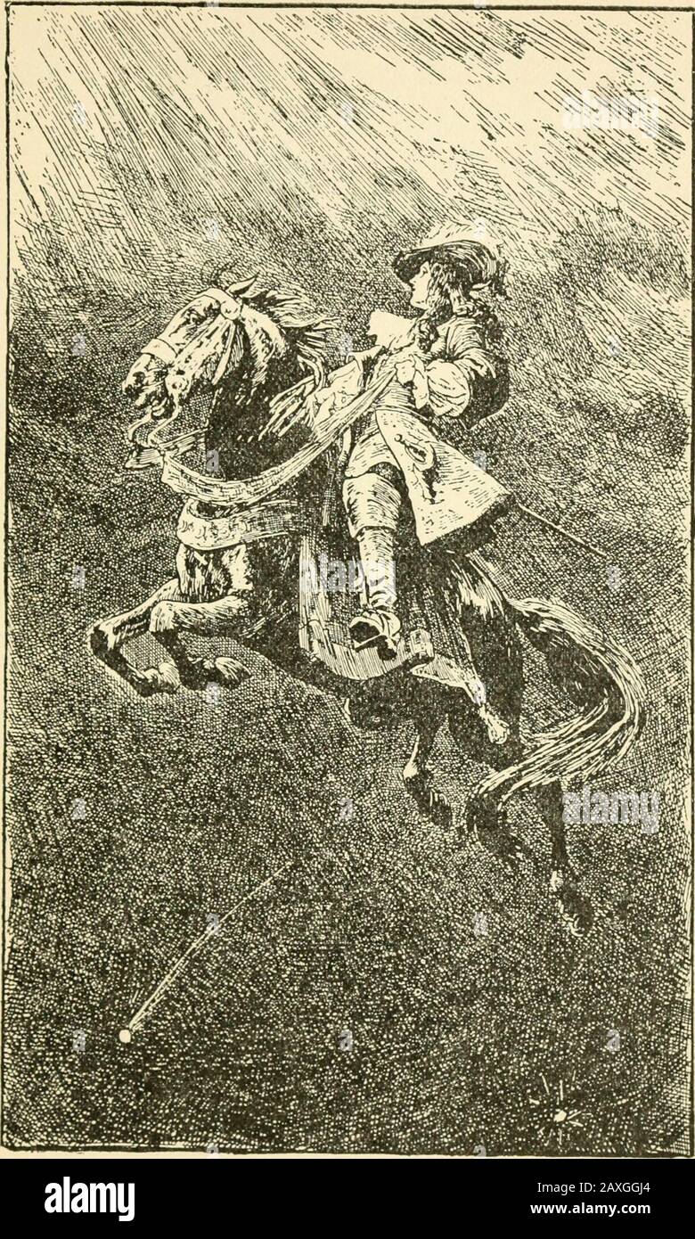 Die Abenteuer von Prinz Prigio und seinem Sohn, Prinz Ricardo . IES darüber. 234 PRIGIO. Aber (Lifficulties schärften nur die Ingenuitydes dieses bewundernswerten Königs. Der andere Mitstreiter hatte ein fliegendes Pferd, Saidhe. Vom anderen Mitkönig Prigio Meantan italienischer Ritter, Astolfo, der in alten Zeiten den Mond besuchte und dort den gesunden Menschenverstand seines Freundes Orlando fand und l)zurückzog, wie man es im Gedicht von Ariosto lesen kann. Nun, begründete König Prigio, wenn es überhaupt ein Pferd gibt, dann ist er in den Ställen des theKino, von Delhi. 1 muss sich das anschauen. Das magische Spyglass nimmt der König vermessenye.1 Stockfoto