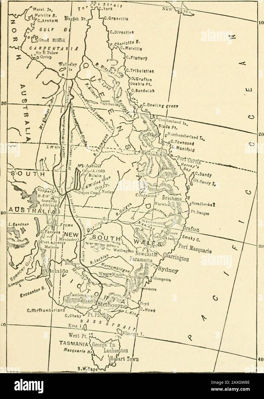 Australische Helden und Abenteurer .. KAPITEL I. SEITE IN GANZ AUSTRALIEN 7 KAPITEL H. DIE RÜCKREISE , . . t .21 KAPITEL HI. LEIDEN UND TOD DER BEIDEN ANFÜHRER. 34 KAPITEL IV SUCHE NACH PARTEIEN UND FAZIT . . .48 Alte Zeiten auf den Goldfeldern.KAPITEL I. DIE Verurteilten STRATEM . . • ^3 FRÜHE ENTDECKUNGEN IN NEW SOUTH WALES. .66 GRÄBER, DER PIONIERMINIERER . . .69 EIN ENTDECKER DER ABORIGINES. . -77 KAPITEL H. GOLD IN VICTORIA. . . 80 JAMES ESMOND, DER VIKTORIANISCHE PIONIER. . 8I ANDERE PIONIERE. . . ^5 VI Inhalt. KAPITEL III WIRKUNG DER ENTDECKUNGEN . SEGELTUCH STADT RAG MESSE. NEUES C Stockfoto