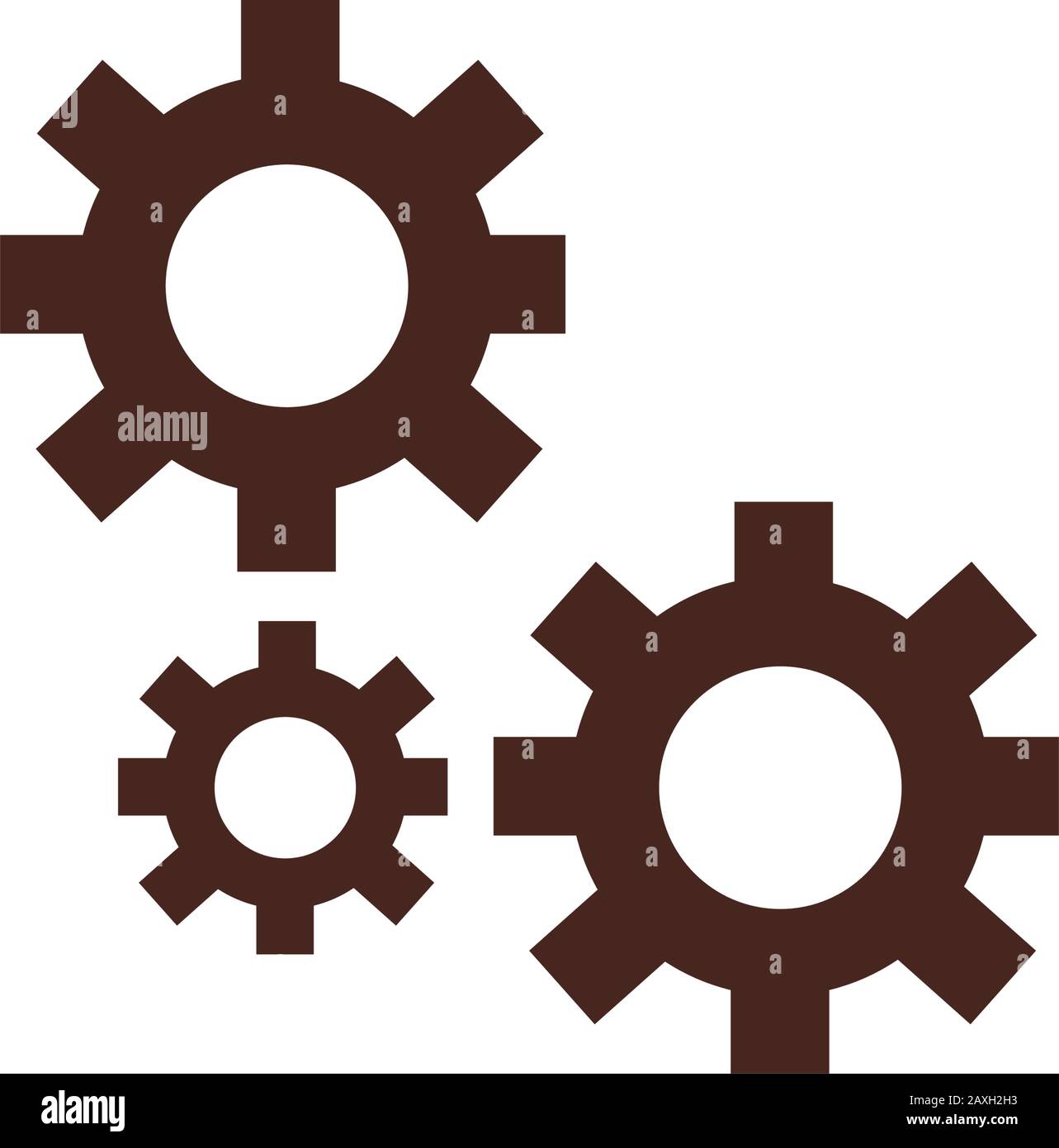 Maschinenzahnräder - Symbol für Montageteil Stock Vektor