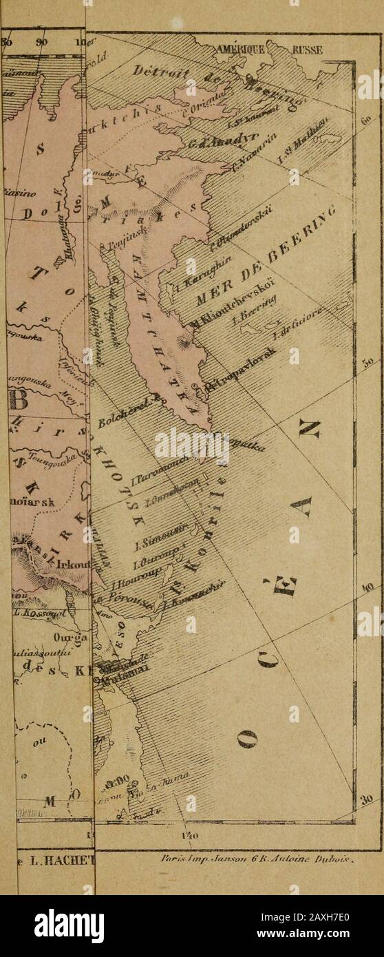 La Sibérie d'après les voyageurs les plus Récents. uaux gîtes au-rifères de la Daourie, qui dévorent leurs mineurs, jusquaux solitudes du Saghalien, quil faut peu-pler à tout prix. Lugubre procession que la morttronçonne en vain et dont de nouvelles recruesremplissent incessamment les vides! Ah! Ceux de nos à qui une traver-sée Récente de la Sibérie a permis de rencontrerces vénérables captifs : soldats mutiés , femmes, enfants, jeunes hommes, semant de leurs larmes, de leurs sueurs, de leur sang, de leurs sars enlamisau, le Route de leurs de leurs Stockfoto