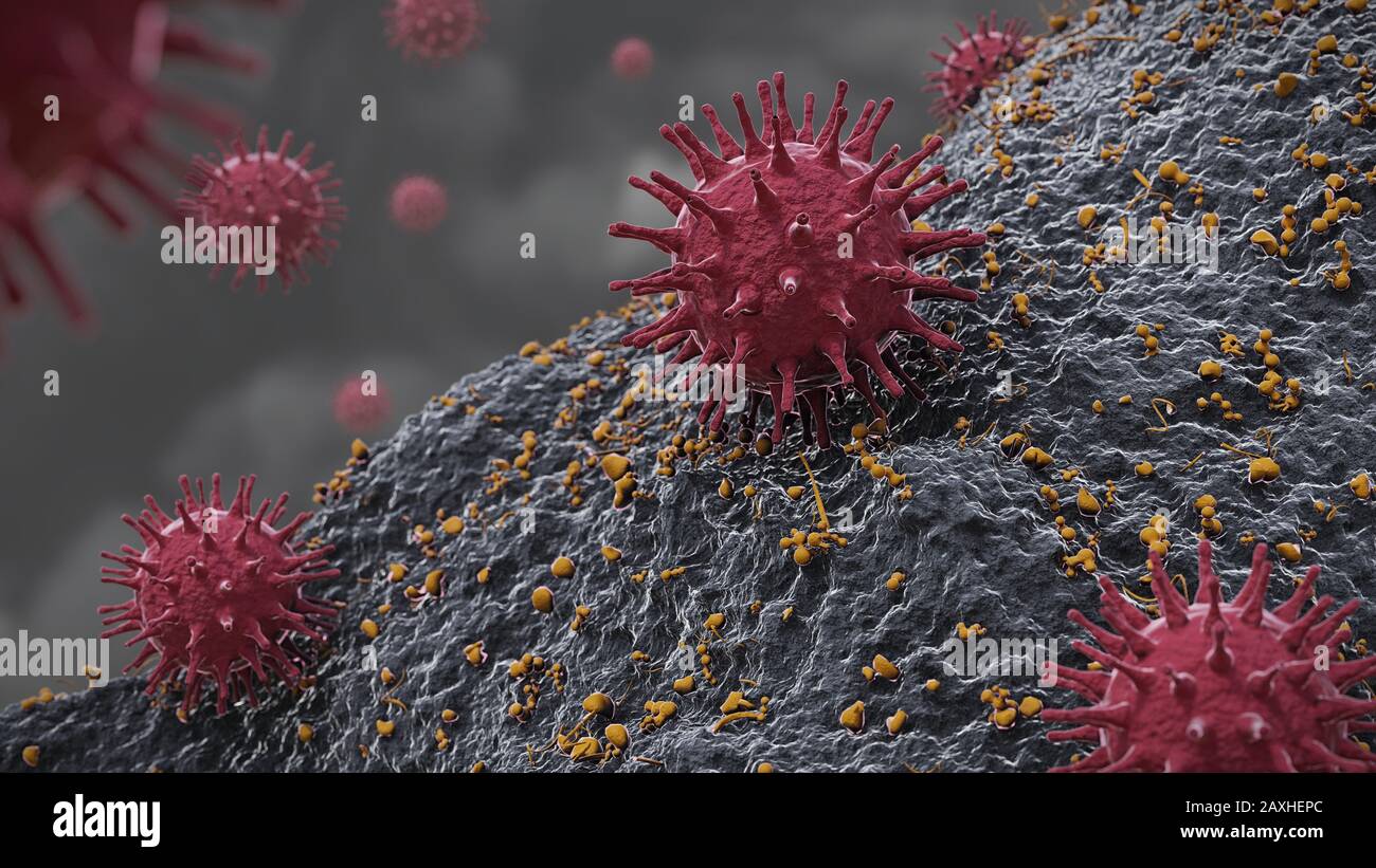 Coronavirus-Ausbruch, das 2019-nCoV-Virus Stockfoto