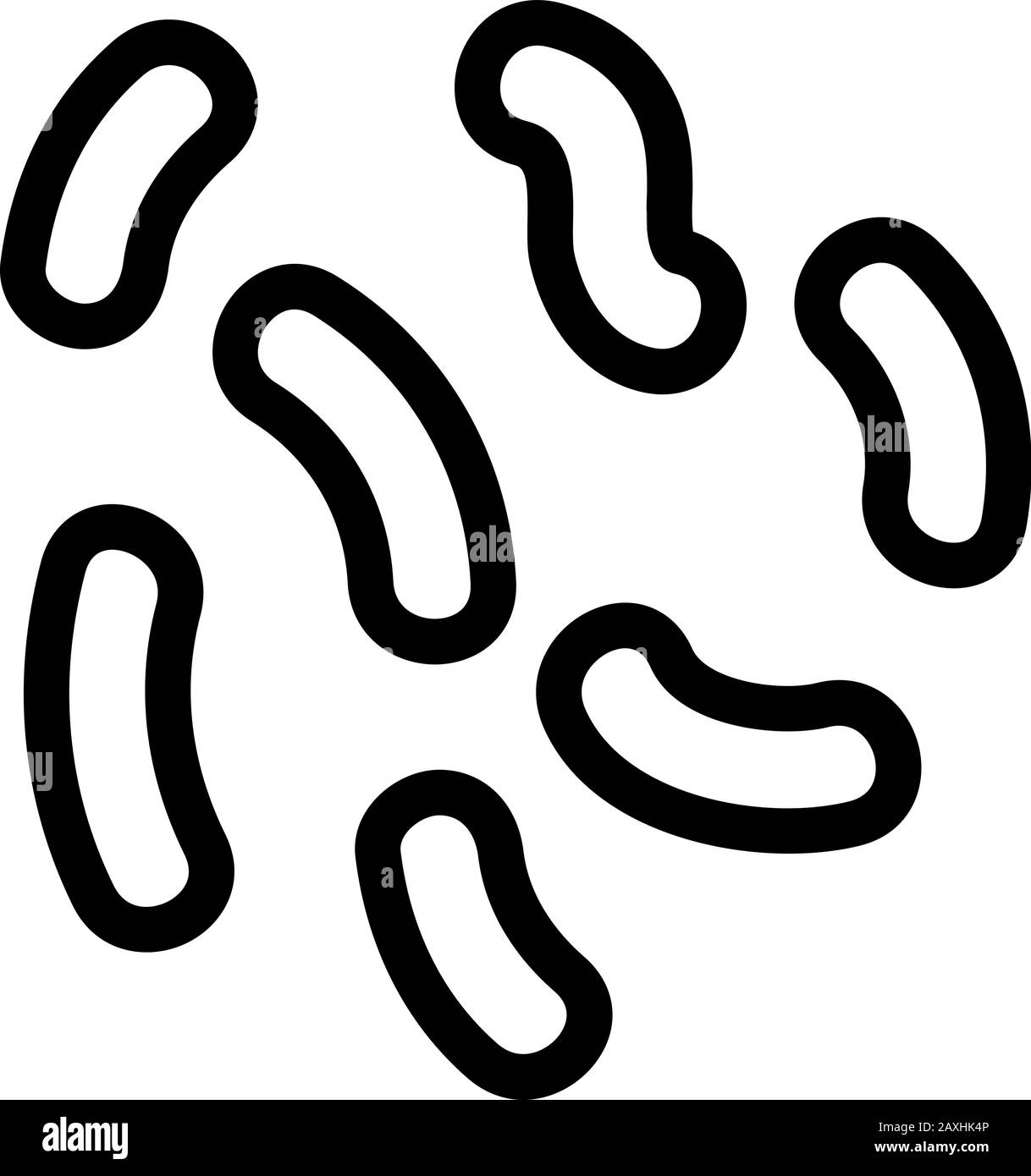 Das Symbol für die Bauchwand ist ein Vektor. Dünnes Linienschild. Isolierte Darstellung des Kontursymbols Stock Vektor