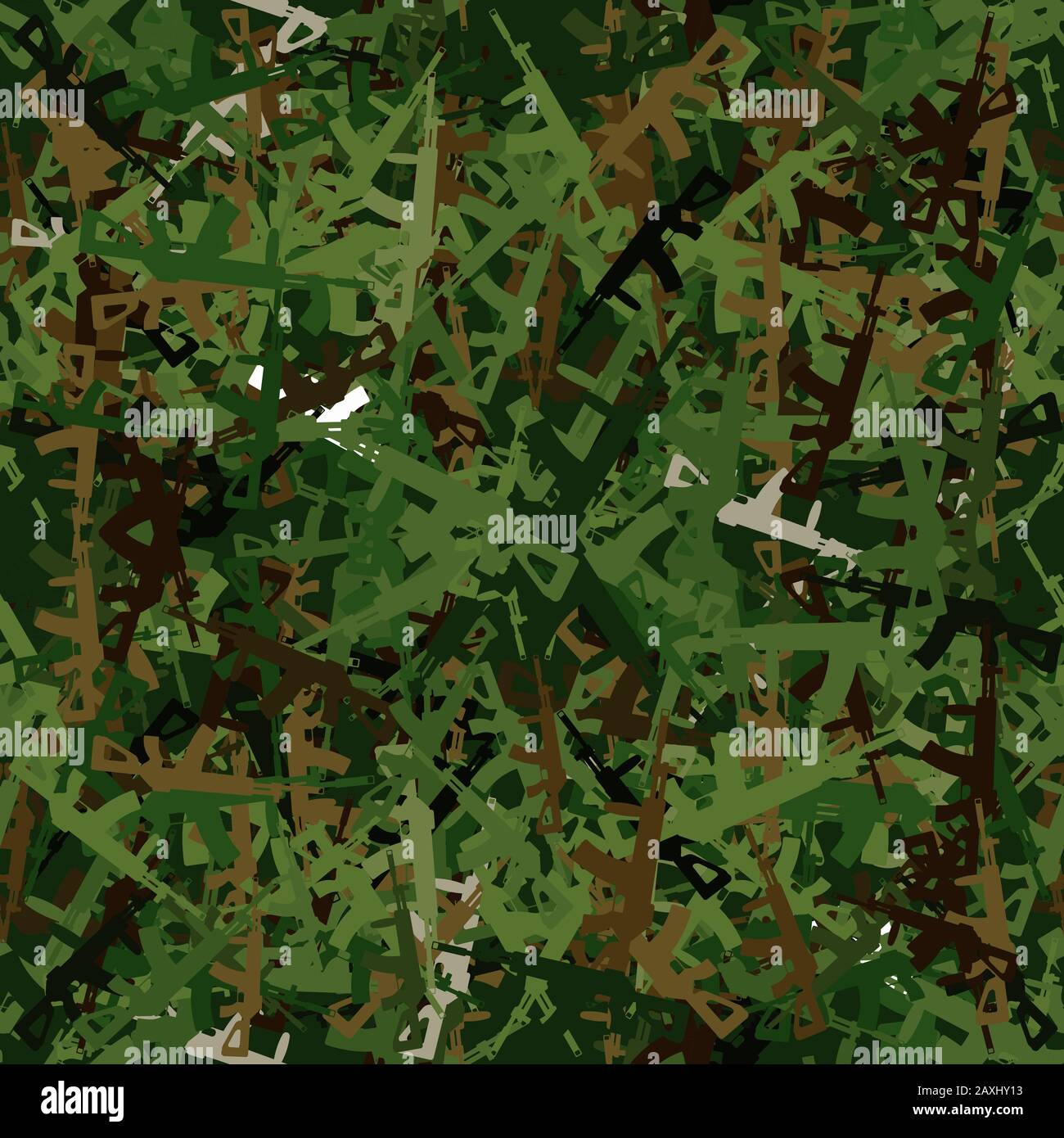 Nahtloses Sturmgewehr AK Militärtarnmuster Vektor Stock Vektor