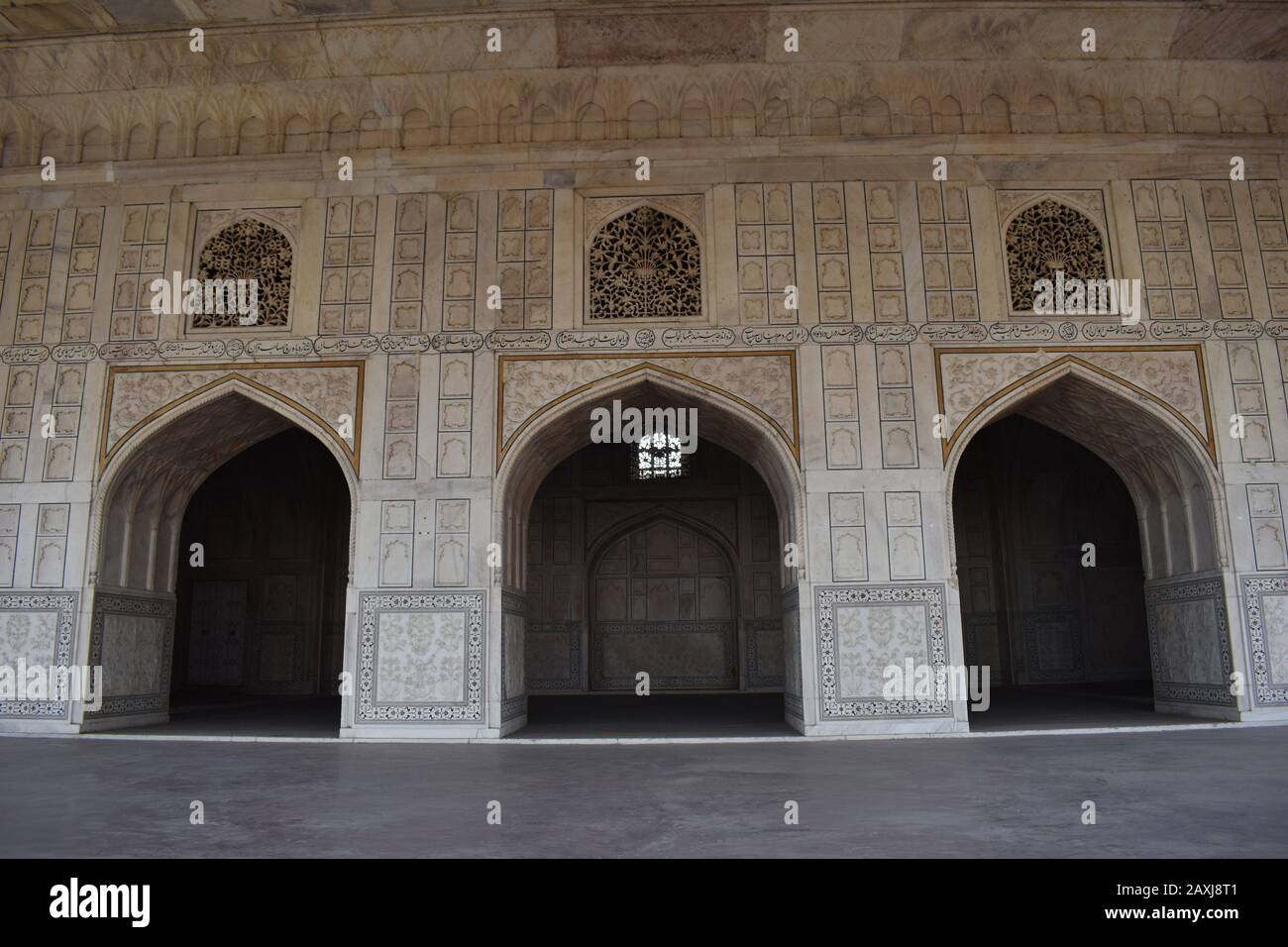 Nagina Masjid Interior, Agra Fort, Bundesstaat Uttar Pradesh in Indien Stockfoto