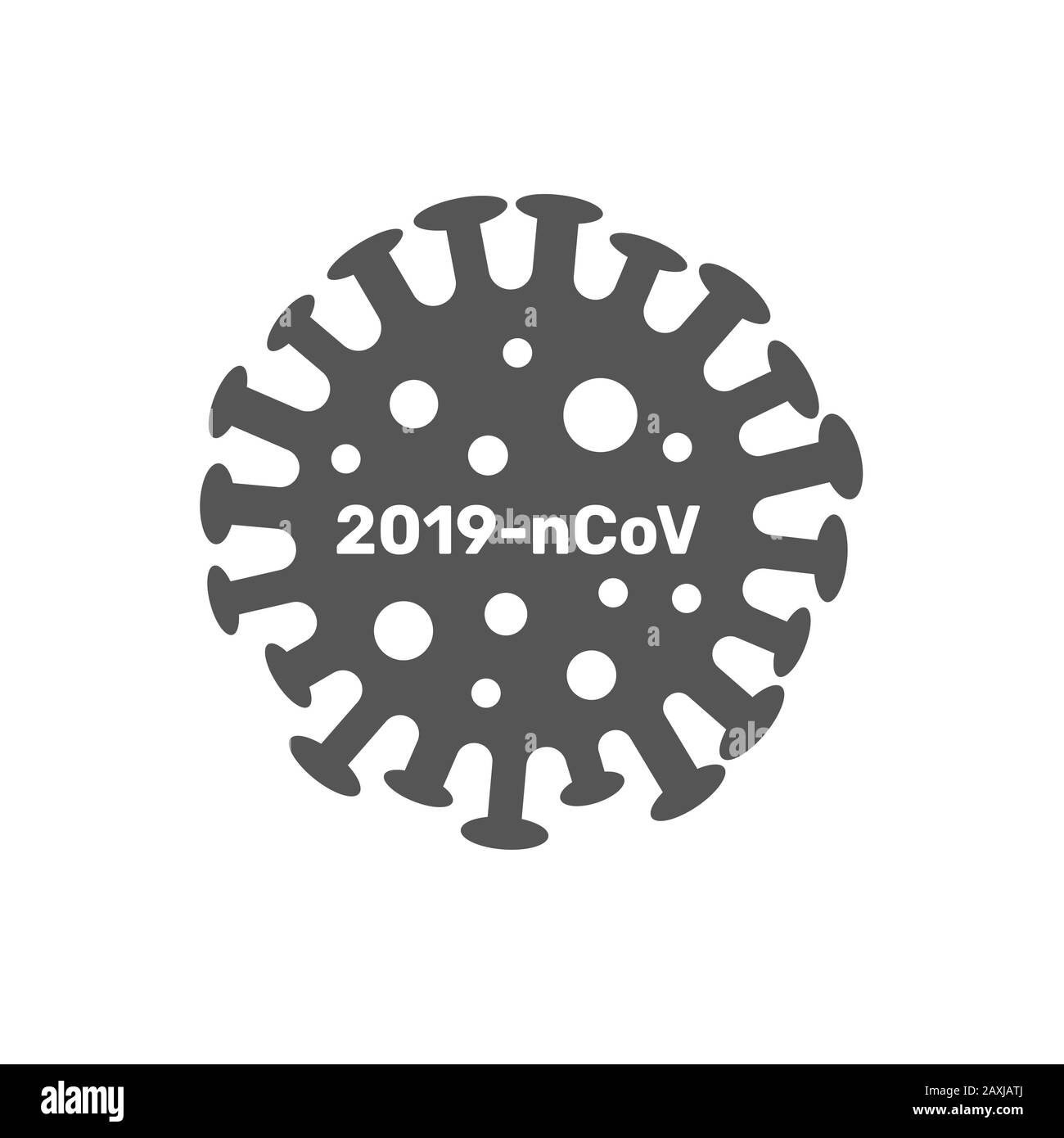 Coronavirus Cell, 2019-nCoV. China Pathogen respiratorisches Coronavirus 2019-nCoV in einer Welt, Gefährliches chinesisches nCoV Coronavirus, SARS Pandemie-Risiko-Alarm Stock Vektor