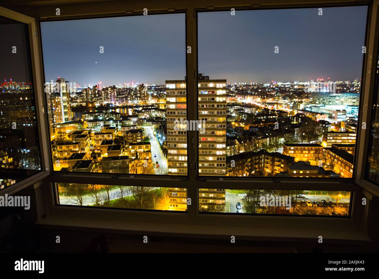 Londoner Stadtnacht Stockfoto