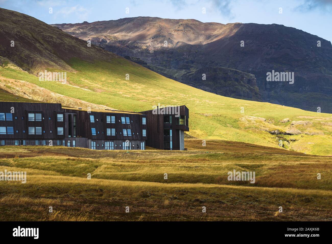 Fosshotel Gletscher Lagune mit einem Restaurant an der Ring Road in Island entfernt Stockfoto