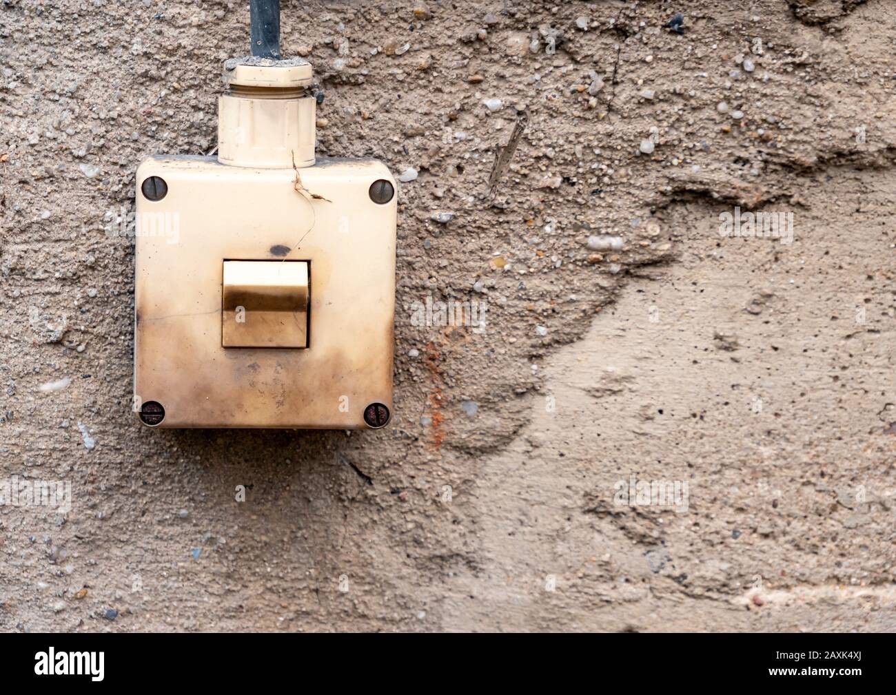 Zeit für einen neuen Lichtschalter Stockfoto