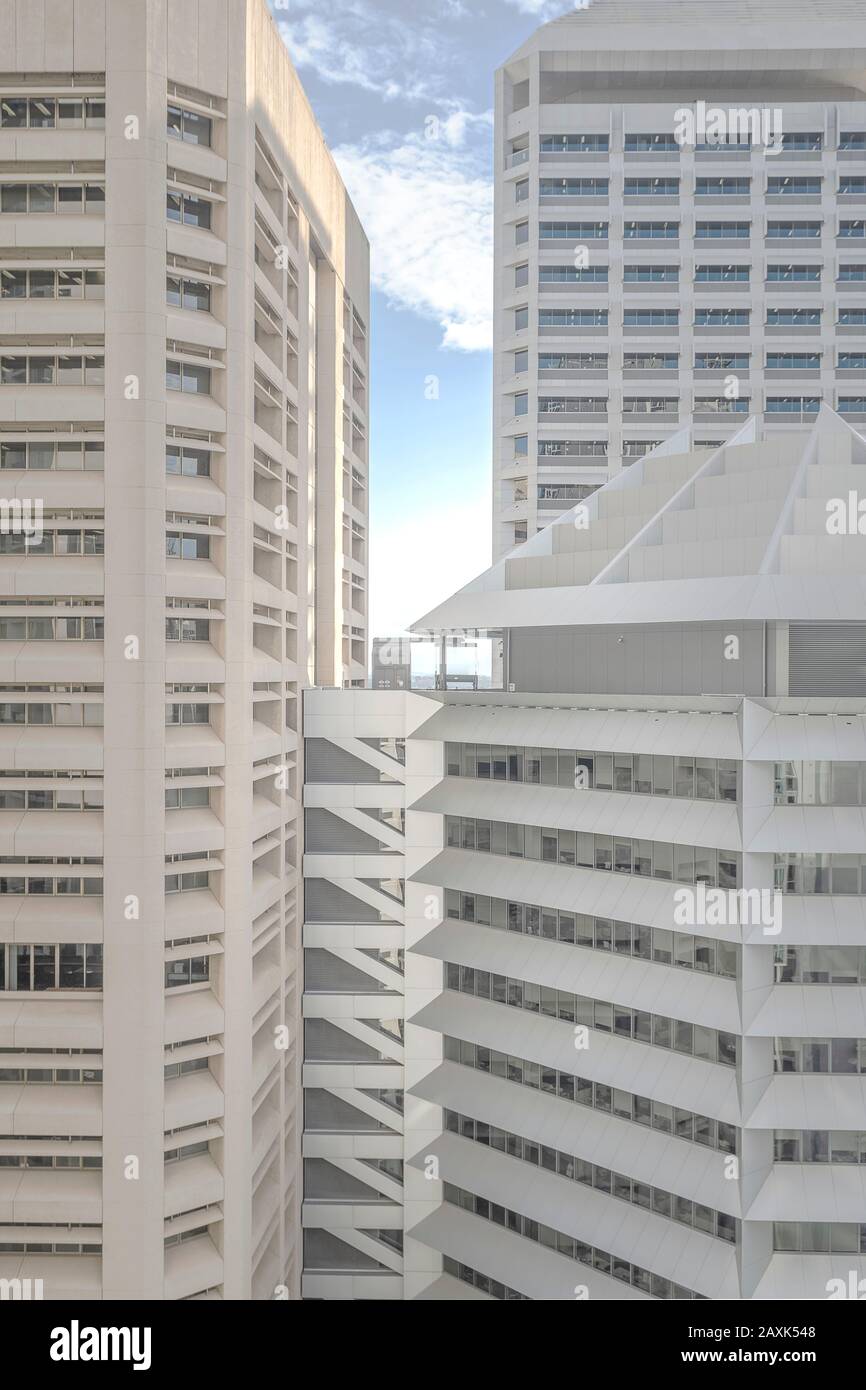 Australien, Brisbane, Wolkenkratzer, Fassaden, Fenster Stockfoto