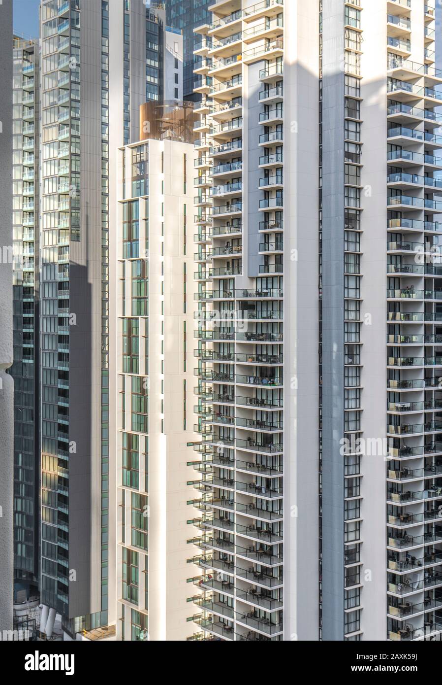 Australien, Brisbane, Wolkenkratzer, Fassaden, Fenster Stockfoto