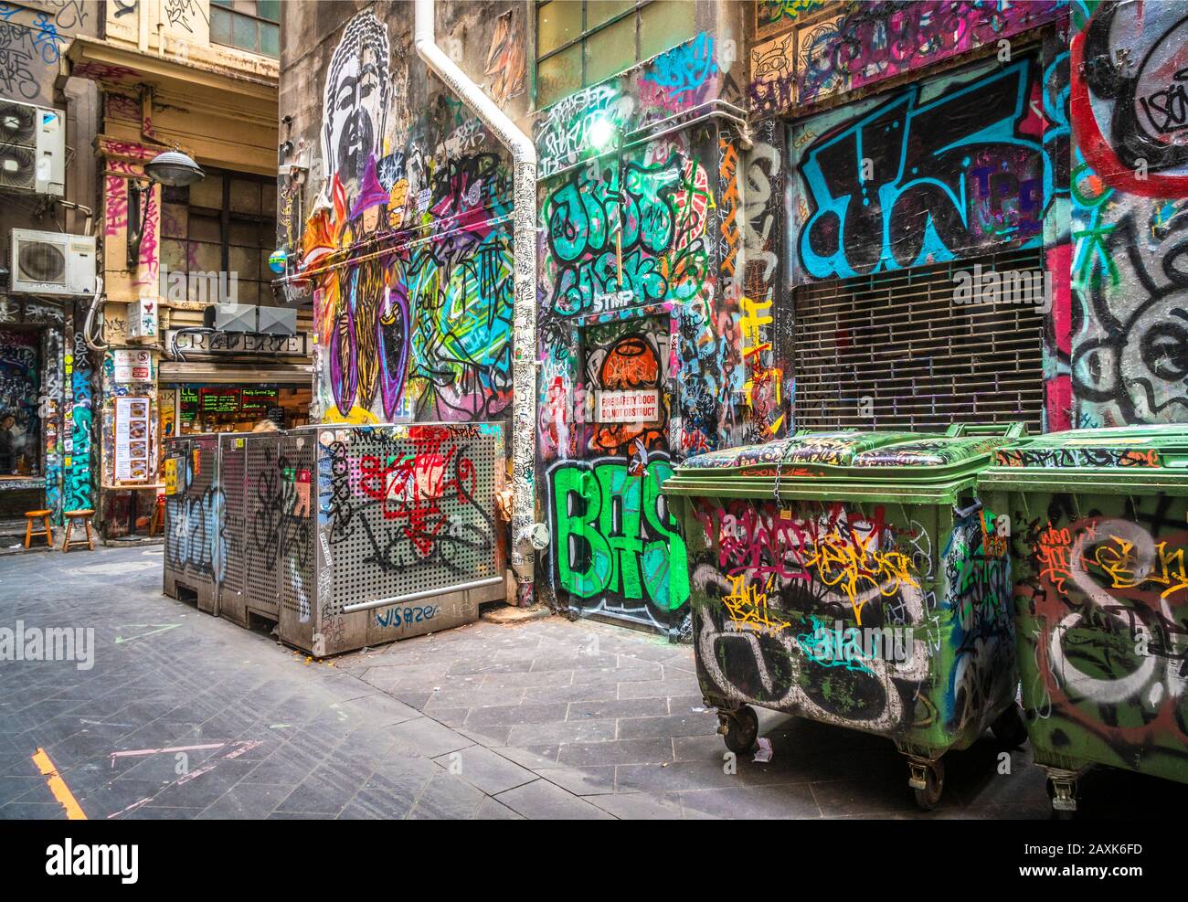 Melbourne, Stadtbild, Graffiti, Provinz Victoria, Australien Stockfoto