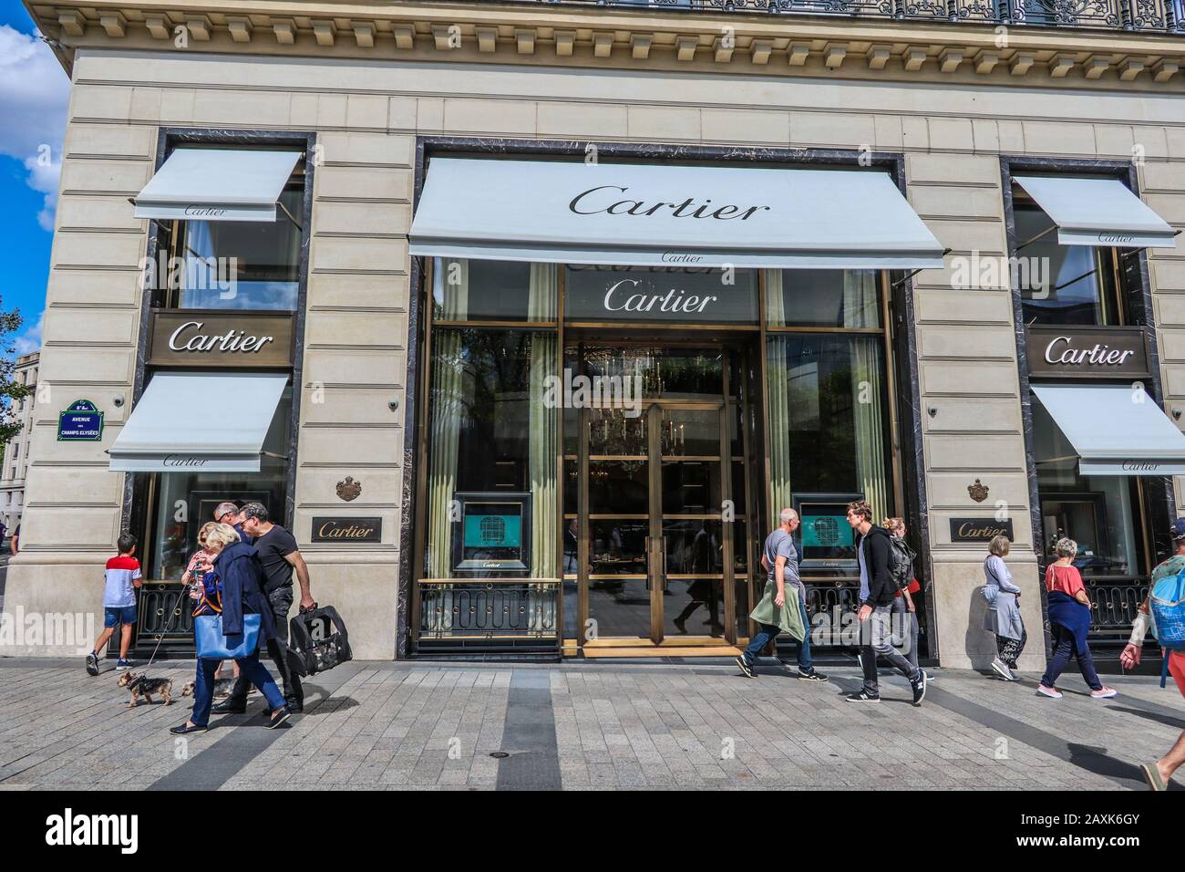 Cartier-Shop auf Champs-Élysées Paris, Frankreich, Europa Stockfoto