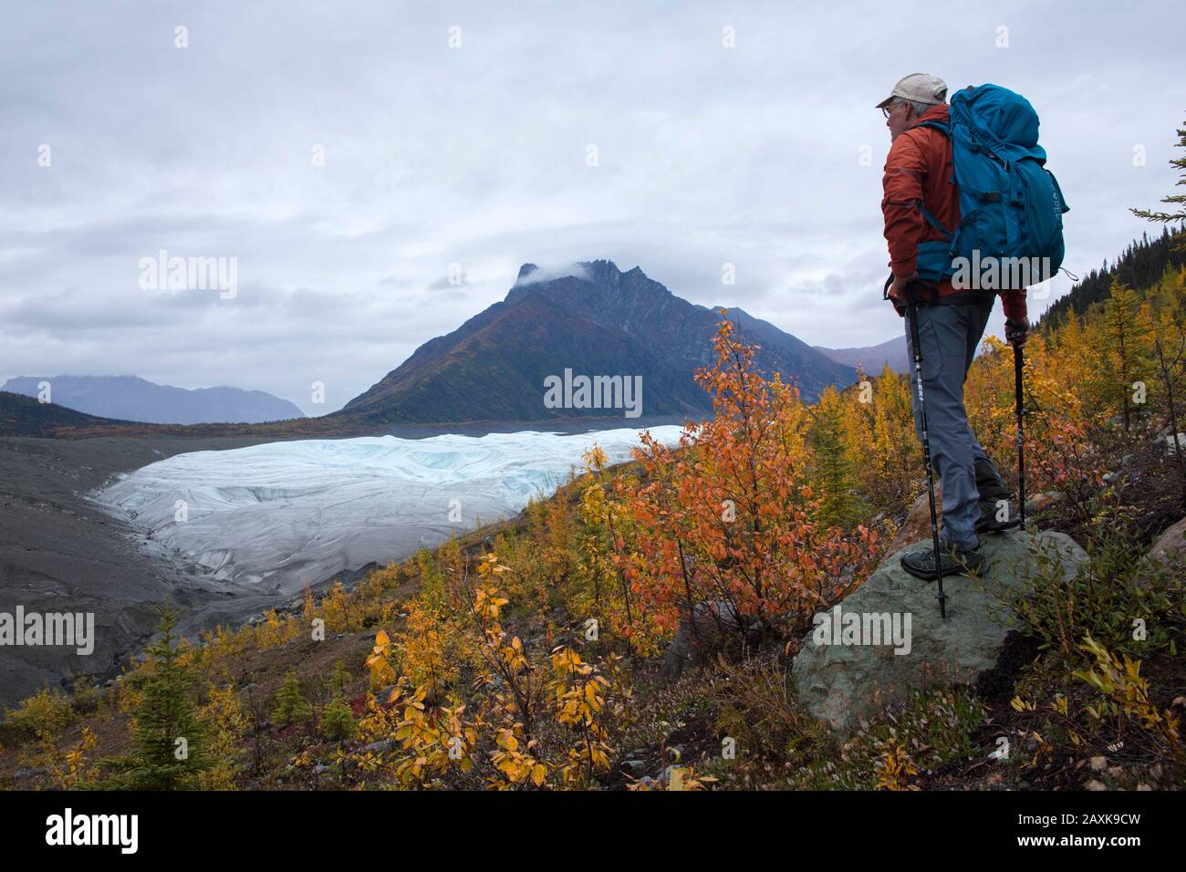 Rootgletscher im Wrangell - St.Elias NP Stockfoto