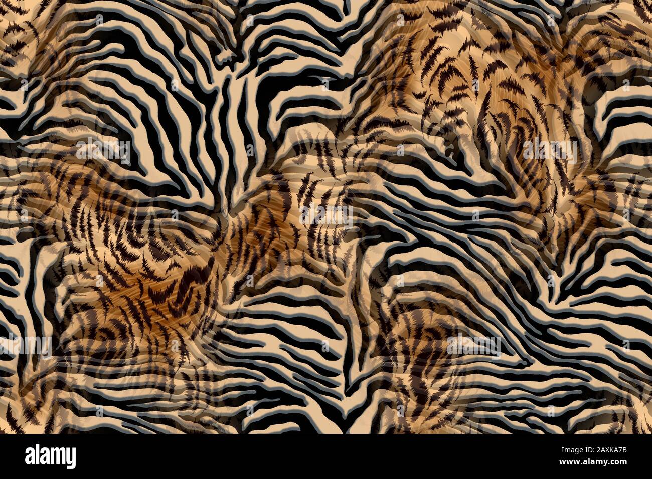 Schwarz-weißes Zebra - leo-mix-Muster, Tier-Hautmuster. - Abbildung Stockfoto