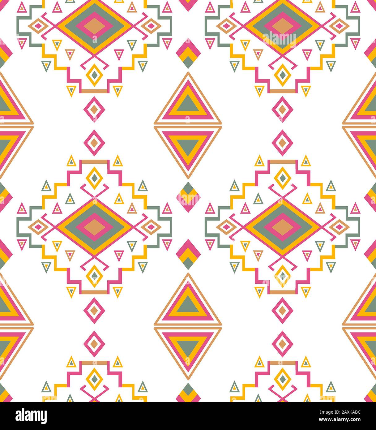 Traditionelles geometrisches Muster. Ethnischer, volkstümlicher, ornamentaler Hintergrund. - Abbildung Stockfoto