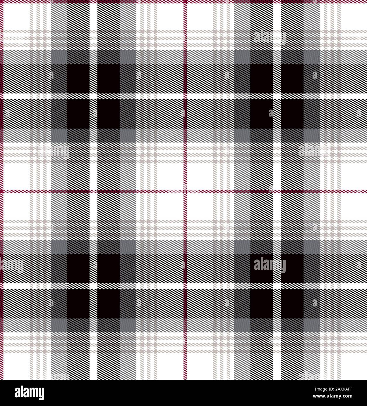 Plaid Check patten in Pastellgrau, Beige staubig, Hellrot und Weiß. Nahtlose Struktur aus Stoff.Modedruck. - Abbildung Stockfoto
