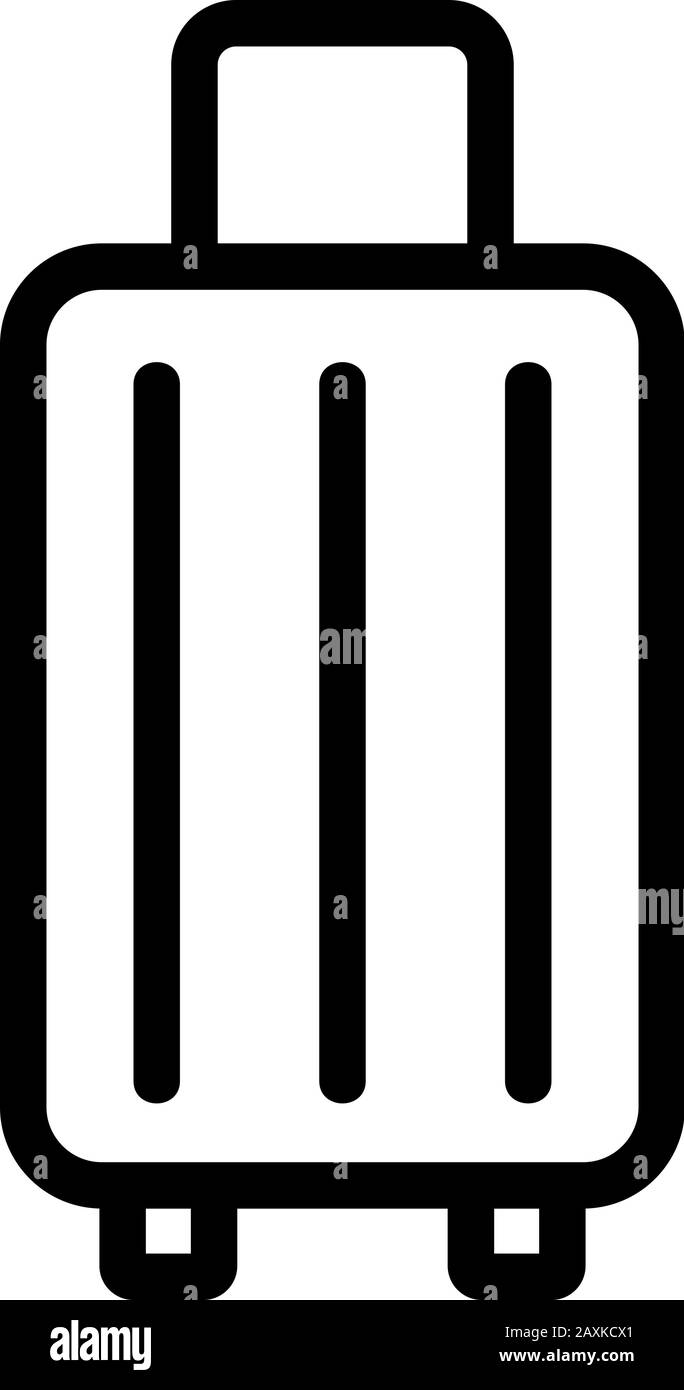 Vektorgrafiken für Gepäck. Isolierte Darstellung des Kontursymbols Stock Vektor