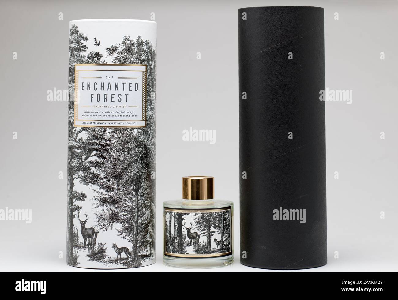Der Enchanted Forest Luxury Reed Diffusor Stockfoto