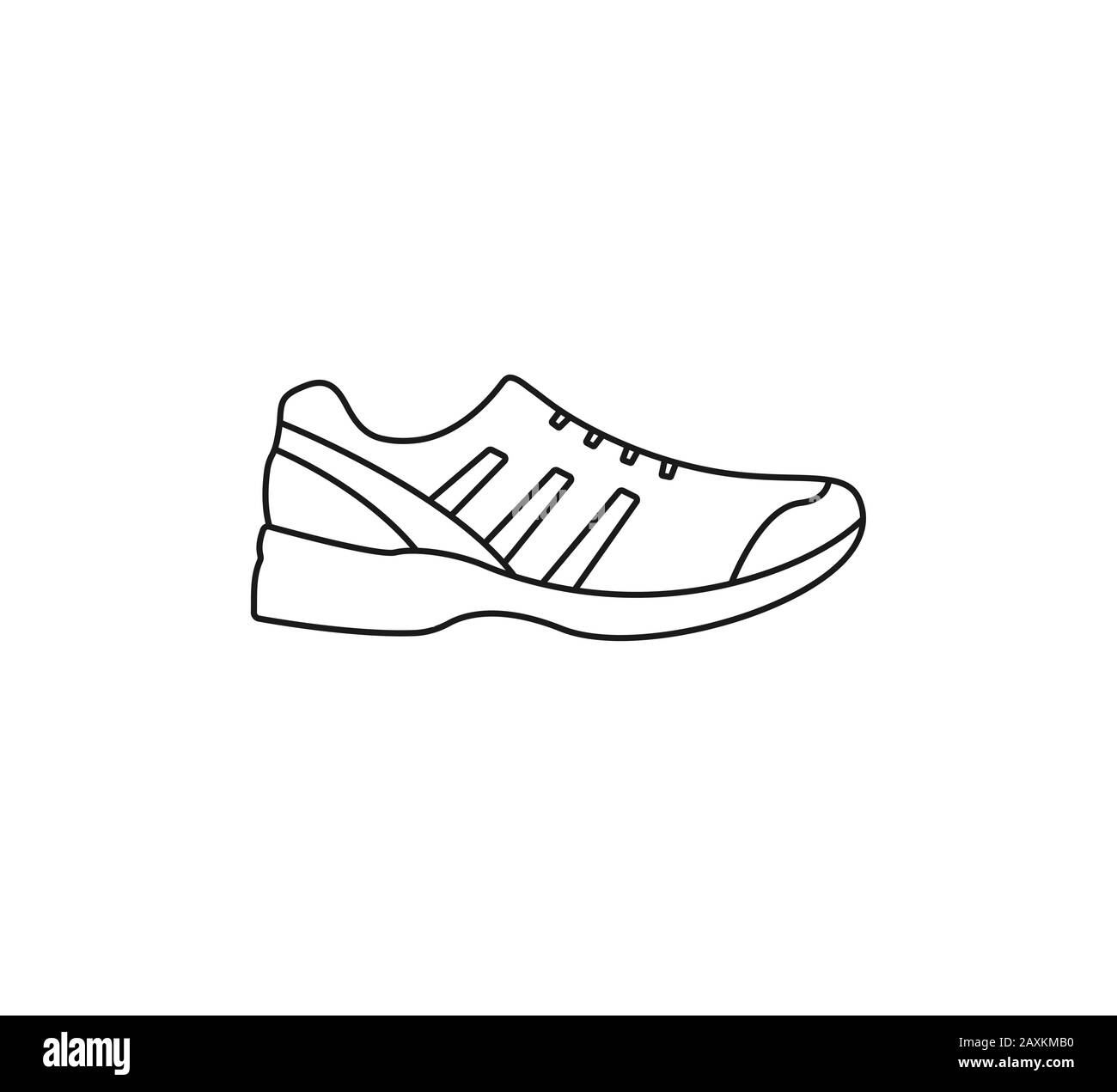 Laufschuh Symbol. Vector Illustration, flache Bauform. Stock Vektor