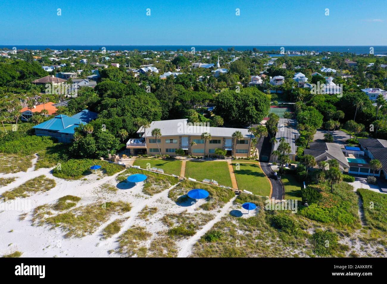 Anna MARIA ISLAND, FL/USA - 23. September 2019: LayBy Resort on Holmes Beach Fl. Ist ein Strandgut, das angeblich an Garth Brooks und Ehefrau Trisha verkauft wird Stockfoto