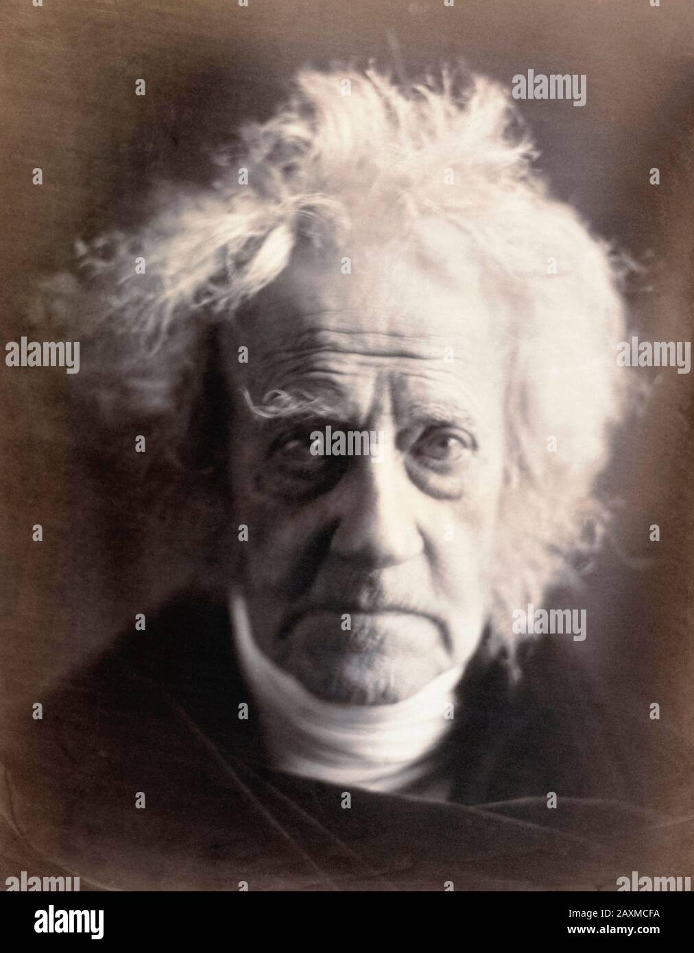 Sir John Frederick William Herschel, 1st Baronet, 1792 - 1871. Englisch Polymath, Mathematikerin, Astronomin, Chemikerin, Erfinderin und experimentelle Fotografin. Nach einem Porträt der englischen Fotografin Julia Margaret Cameron, zwischen 1815 und 1879 Stockfoto