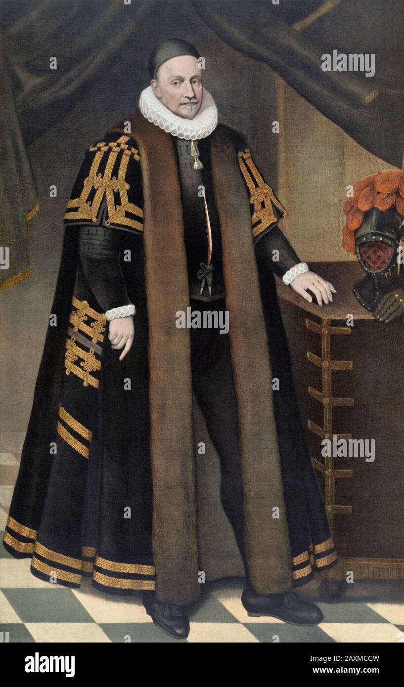 William I., Prince of Orange, 1533 - 1584, alias William the Silent, William the Taciturn und William of Orange. Hauptführer der niederländischen Revolte gegen die spanischen Habsburger, die den Achtzigjährigen Krieg ausübten. Nach einem Druck aus dem 19. Jahrhundert. Stockfoto