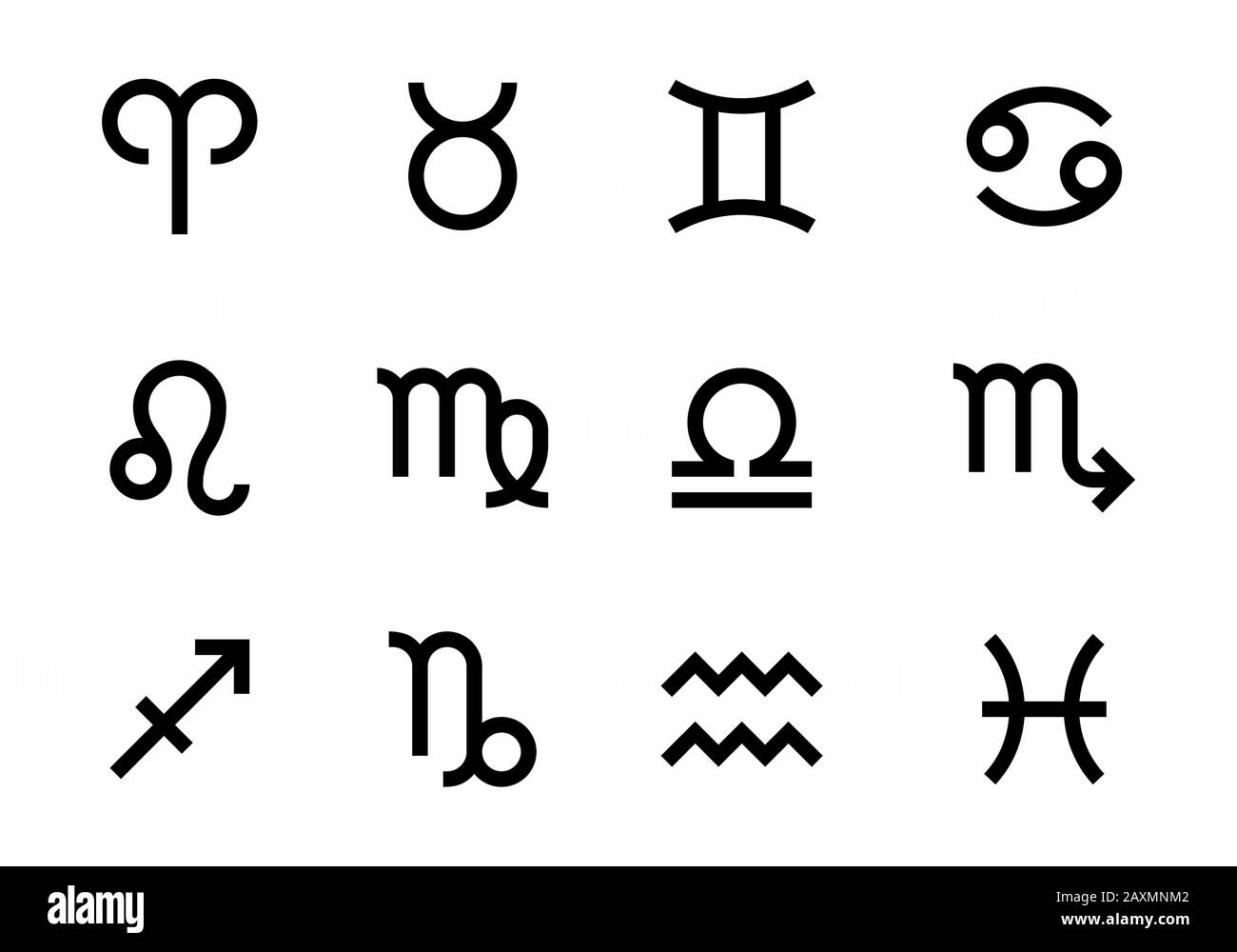 Sternzeichen gesetzt Stock Vektor