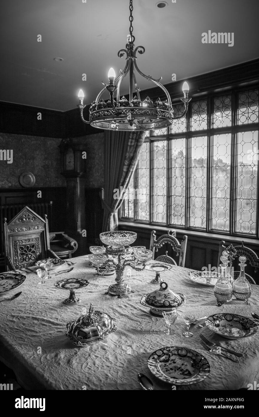 Bramall Hall Innen und Außen Stockfoto