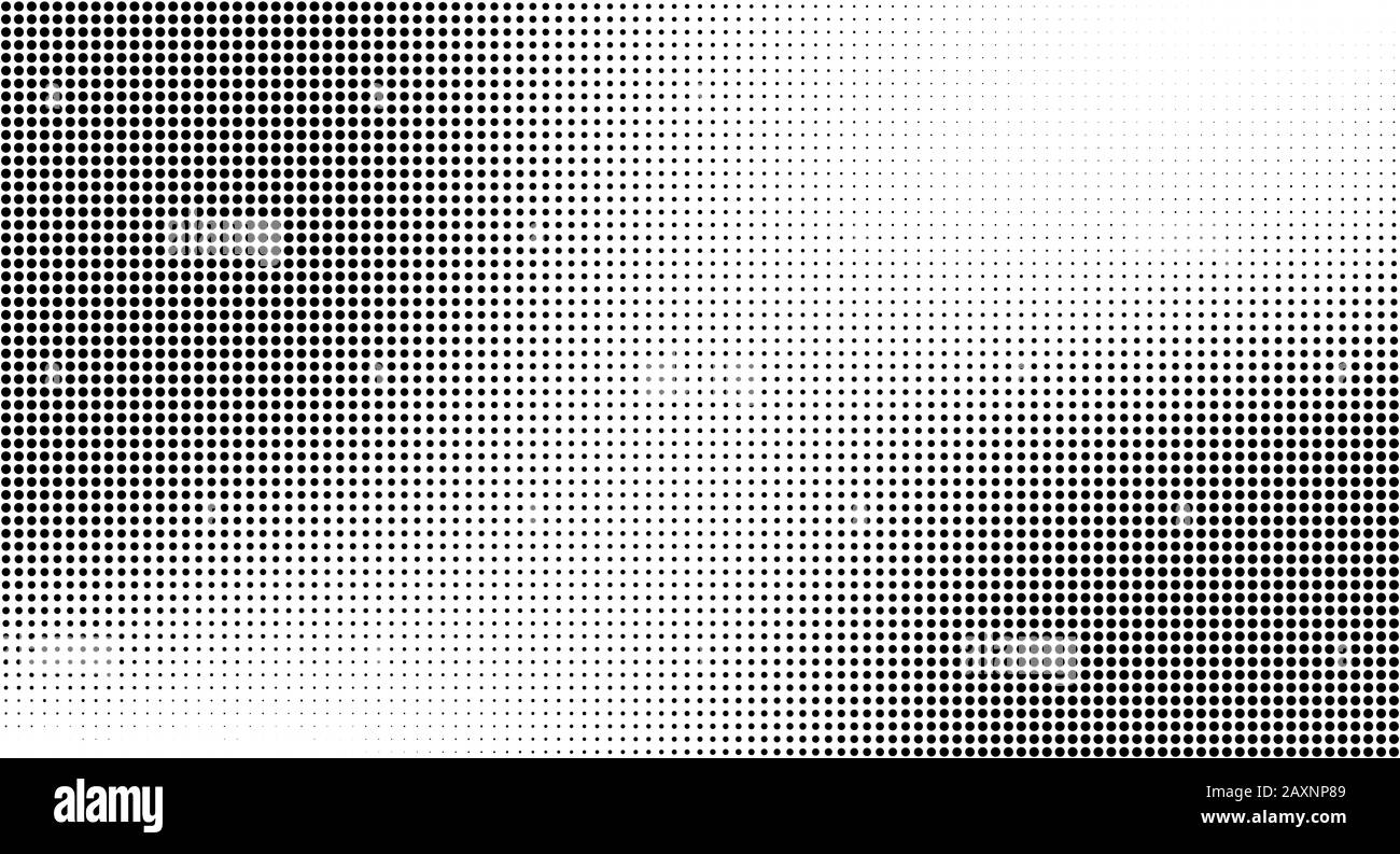 Gepunktete Struktur der Sprühnebel. Abstrakter monochromer Hintergrund. Halbtonpinsel Stock Vektor