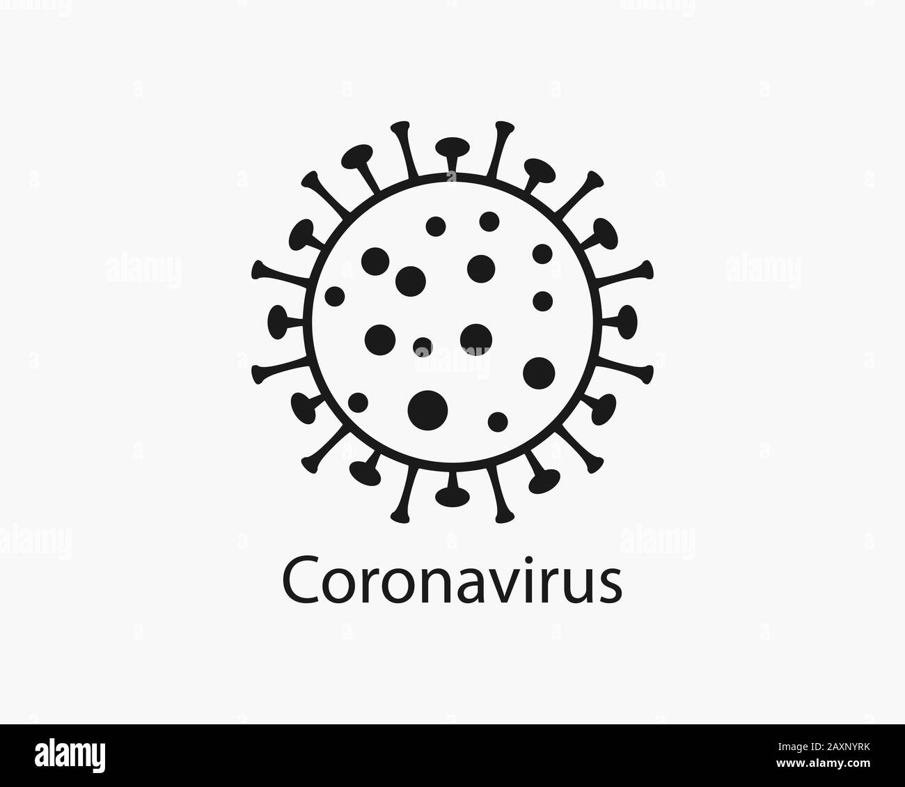 Coronavirus, Grippesymbol. Vektorgrafiken, flaches Design. Stock Vektor