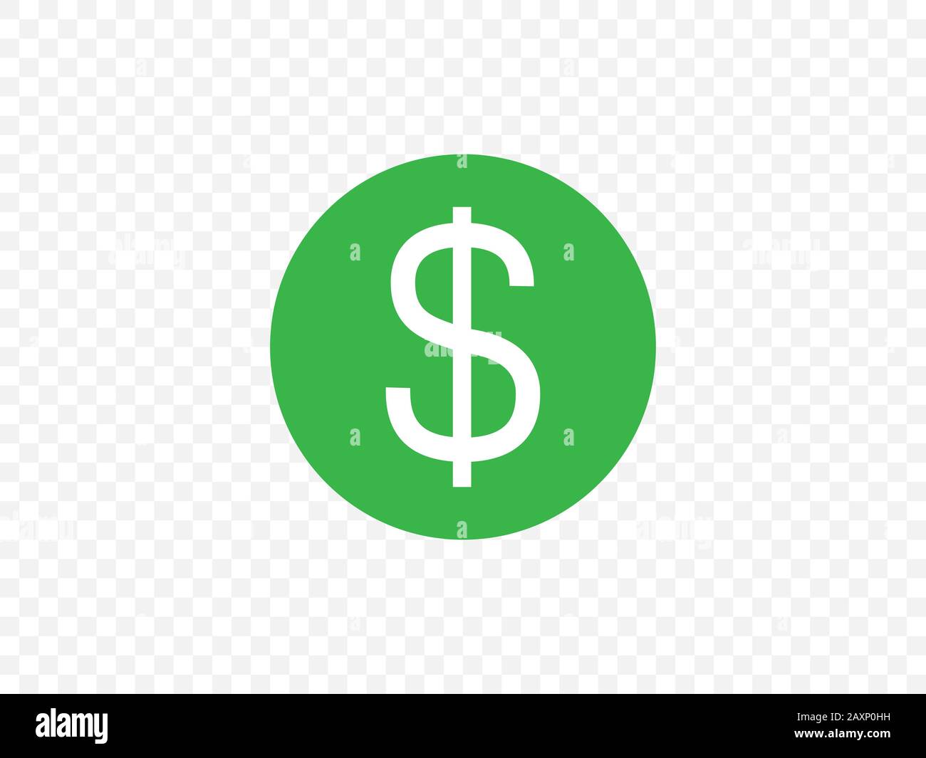 Dollar, Geldsymbol. Vektorgrafiken, flaches Design Stock Vektor