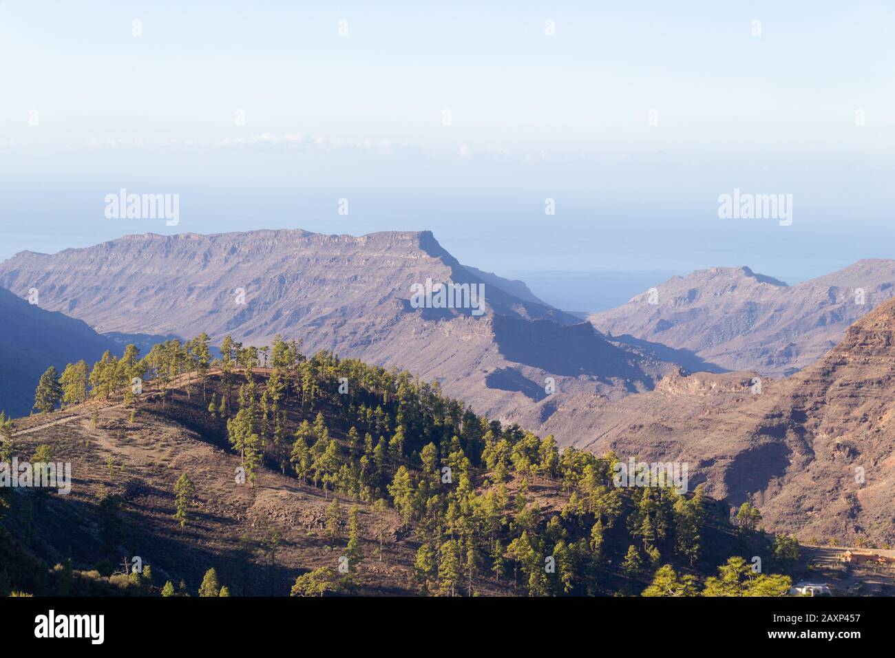 Toller Blick auf die Berge von Gran Canaria Stockfoto