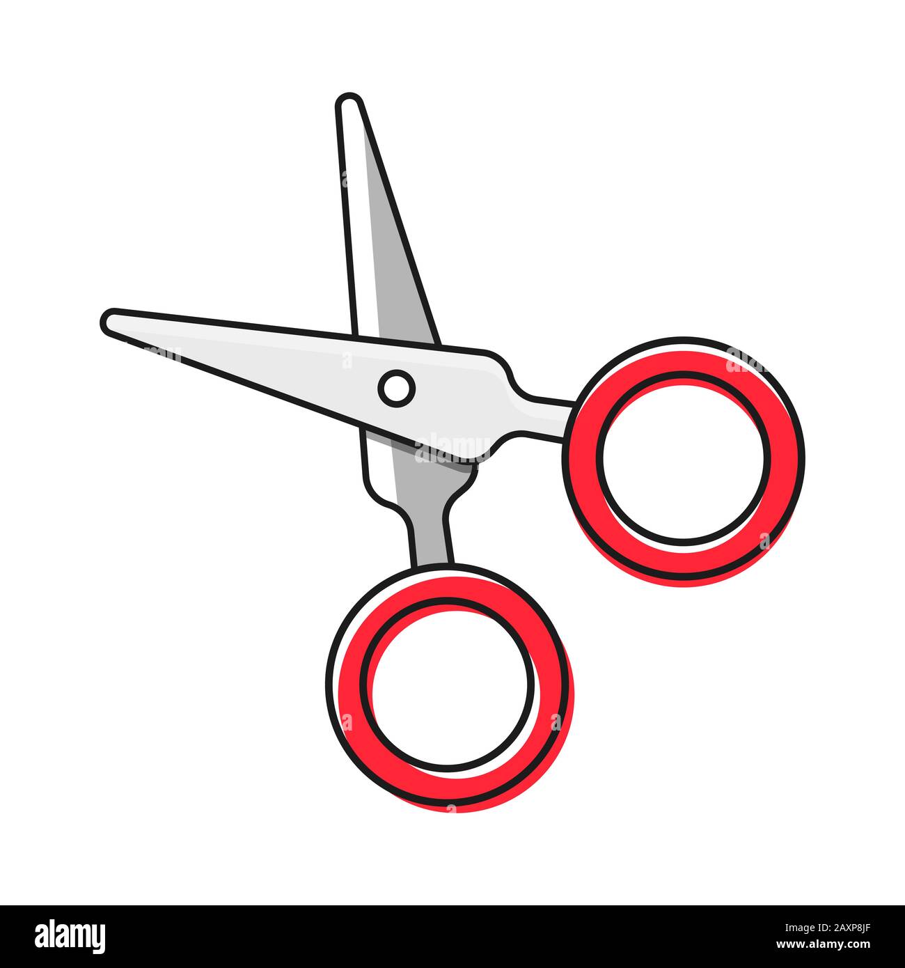 Schere Illustration Flaches Design Für Ihre Bedürfnisse Stock Vektor