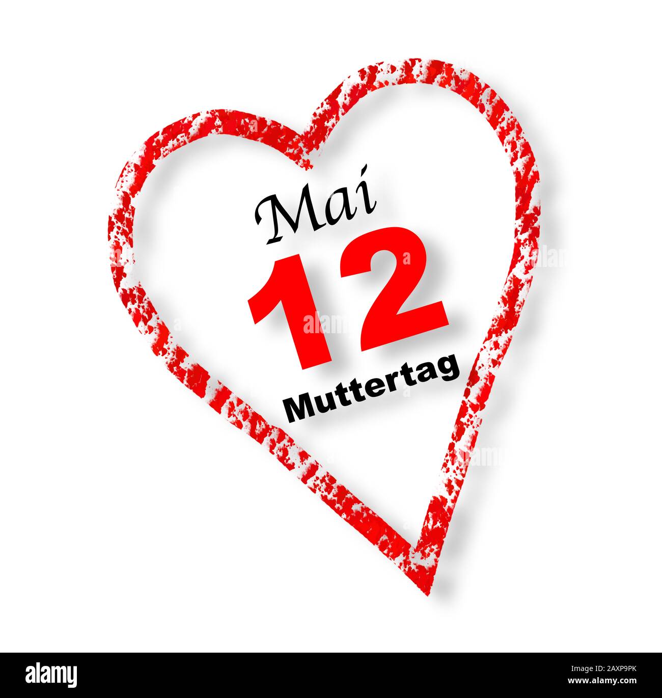 Herz, 12. Mai Muttertag Stockfoto