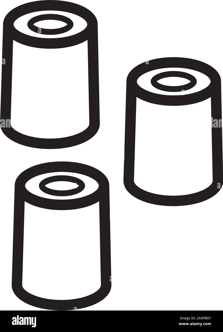 Baumstämme schneiden den Stil der Entwaldungslinie Stock Vektor