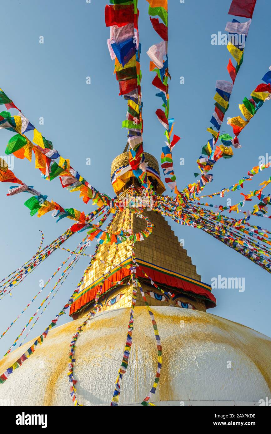Bodnath, Stupa, Stockfoto