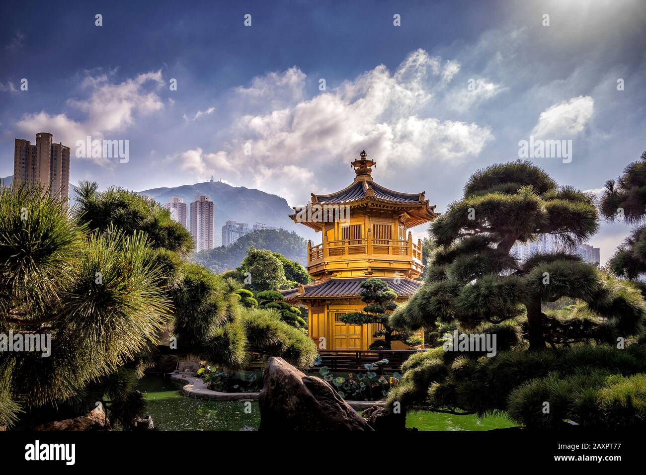 Chi Lin Nunnery und Nan Lian Garden in Hongkong Stockfoto