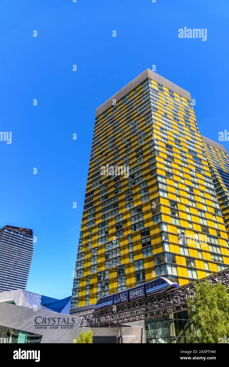 USA, Nevada, Clark County, Las Vegas, Las Vegas Boulevard, The Strip, CityCenter, Veer Towers Stockfoto