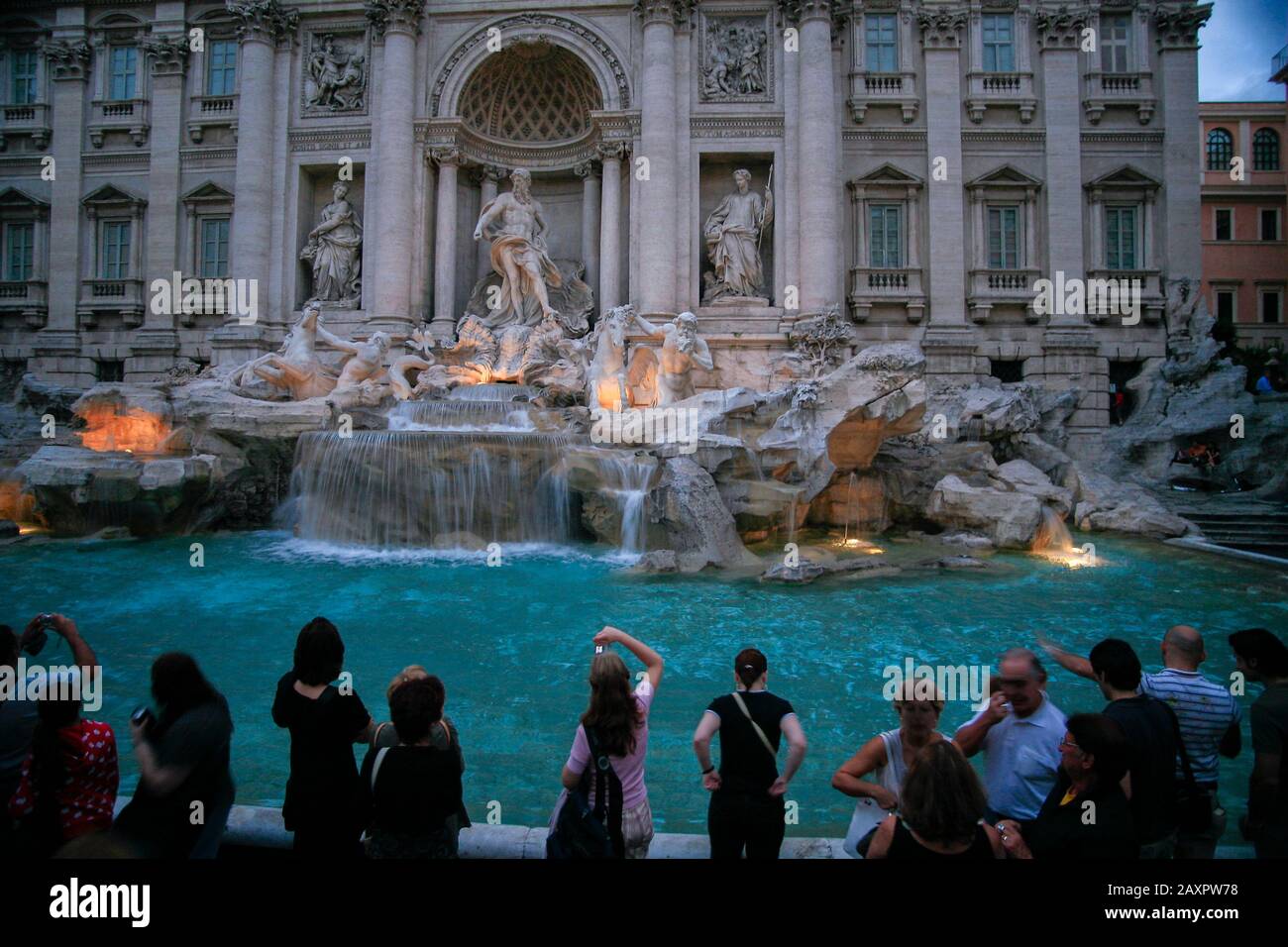 Trevi-Brunnen, Rom, Italien Nacht Stockfoto