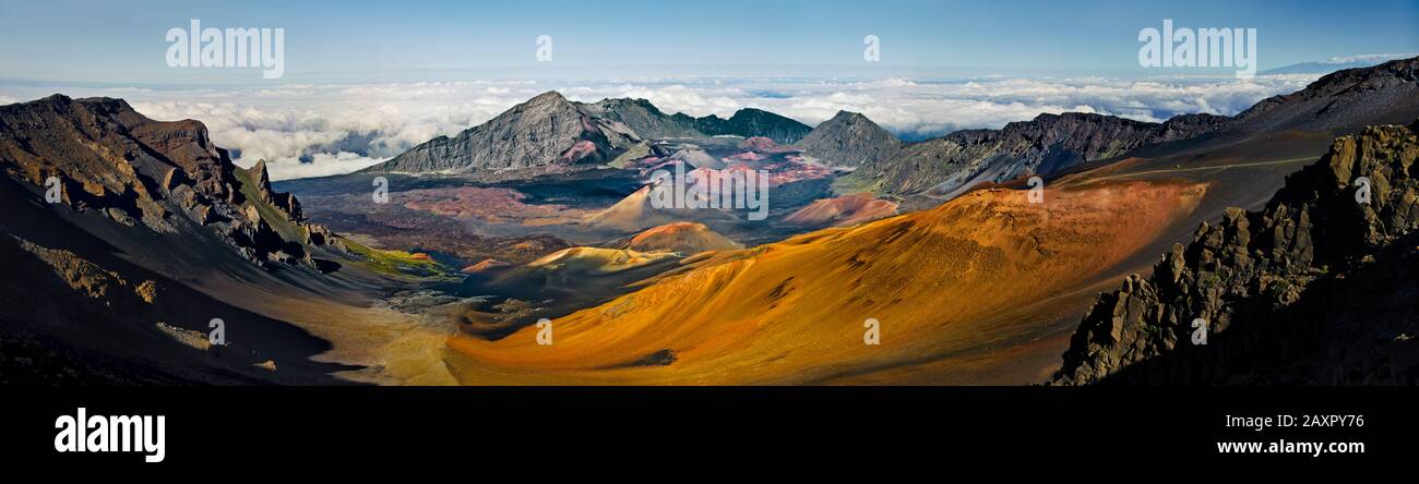 Malerischer Blick auf einem entfernten vulkanische Landschaft. Stockfoto