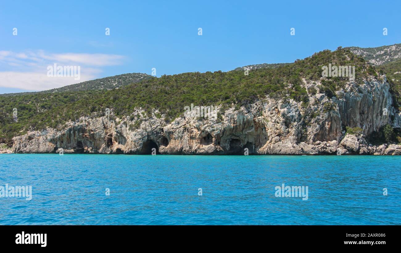 Die Küste des Golfs von Orosei in Sardinien Stockfoto