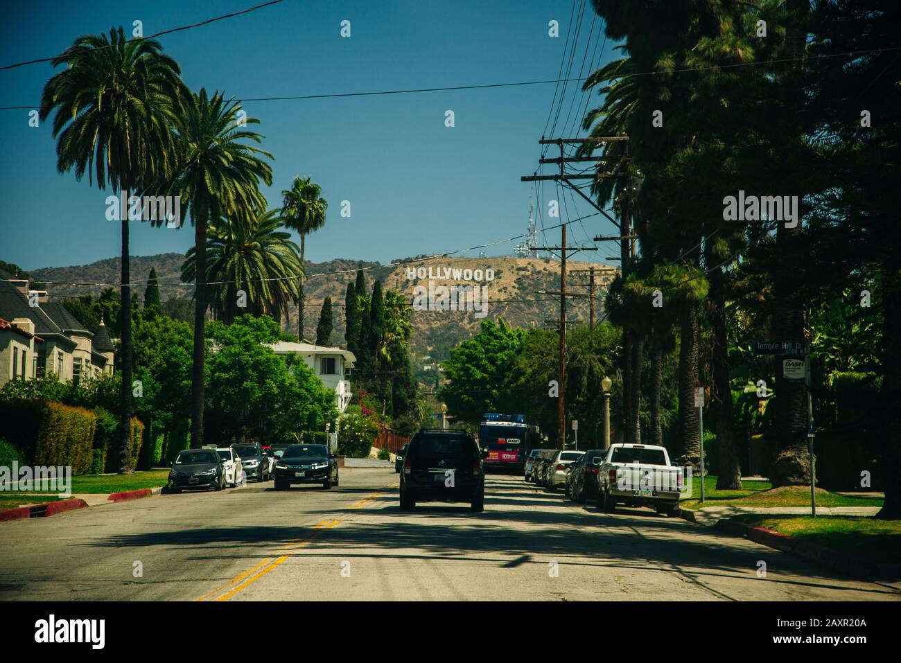 Los Angeles, Kalifornien - februar 2020 Blick auf die Gegend von Beverly Hills und die Wohnhäuser auf den Hollywood-Hügeln Stockfoto